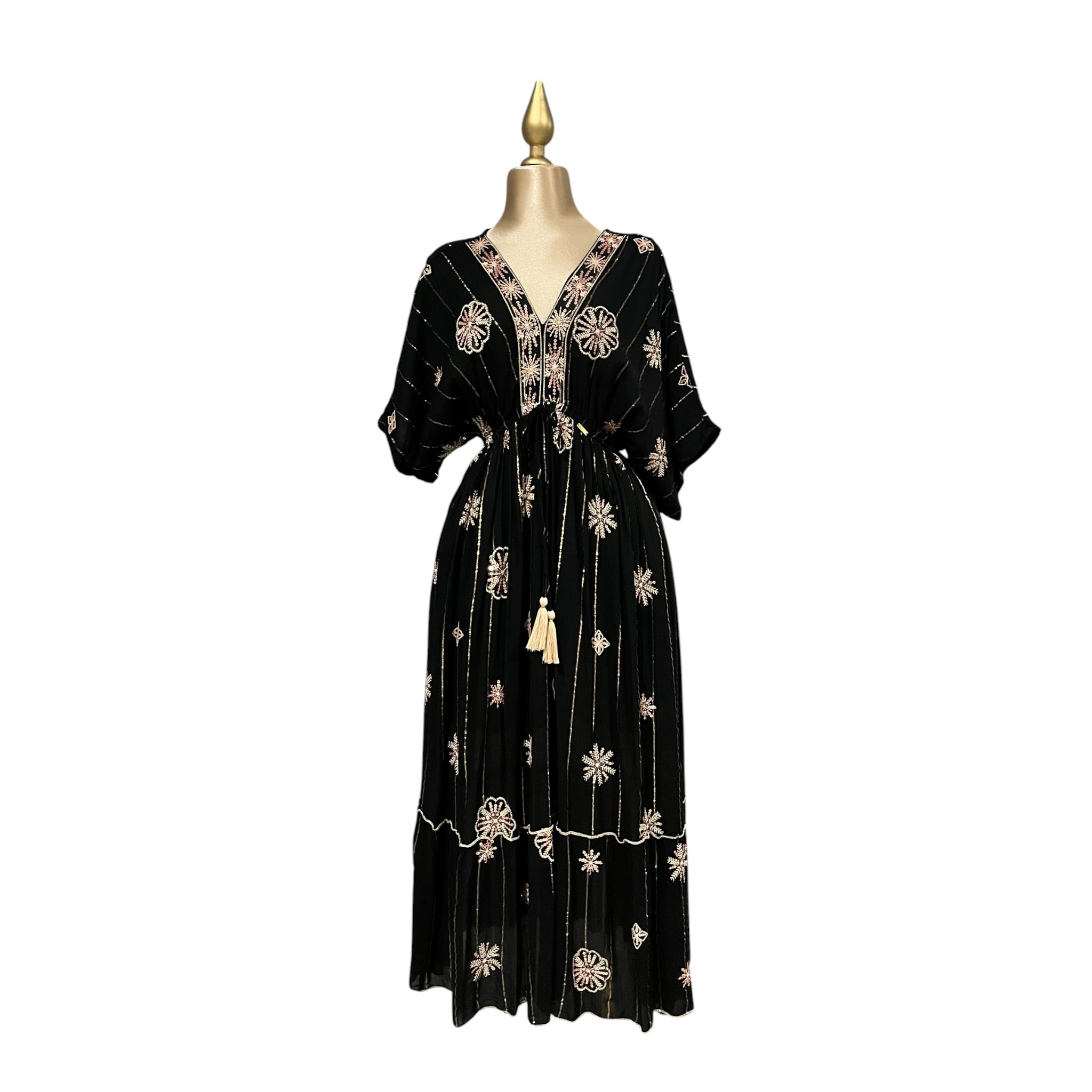 Vestido Negro Manga 3/4 Mussi