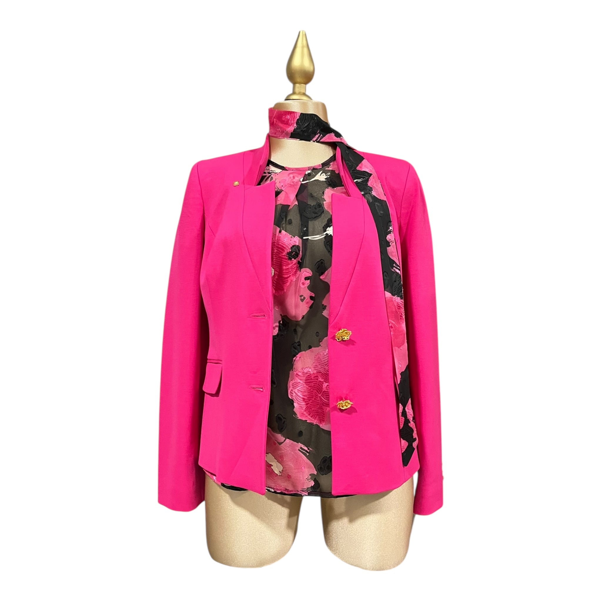 Conjunto De 3 Piezas Fiusha/Negro Para Dama MUSSI