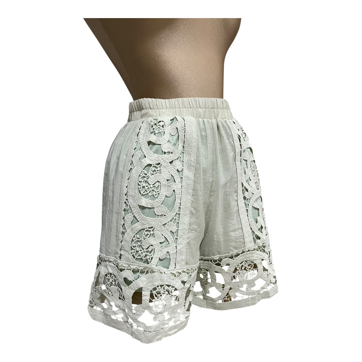 Conjunto calado color verde agua