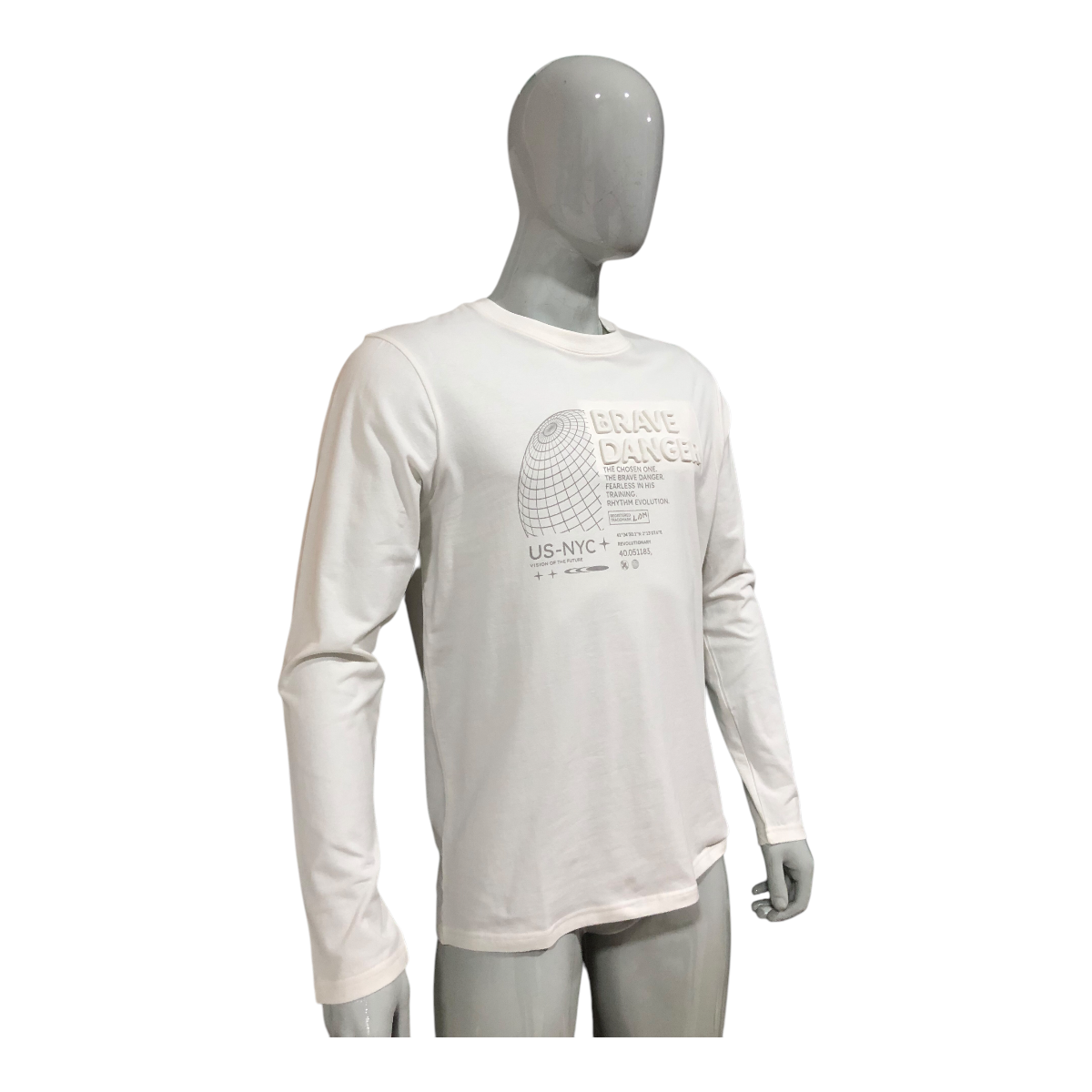 Playera Manga Larga "Brave Danger" Para Caballero LSN