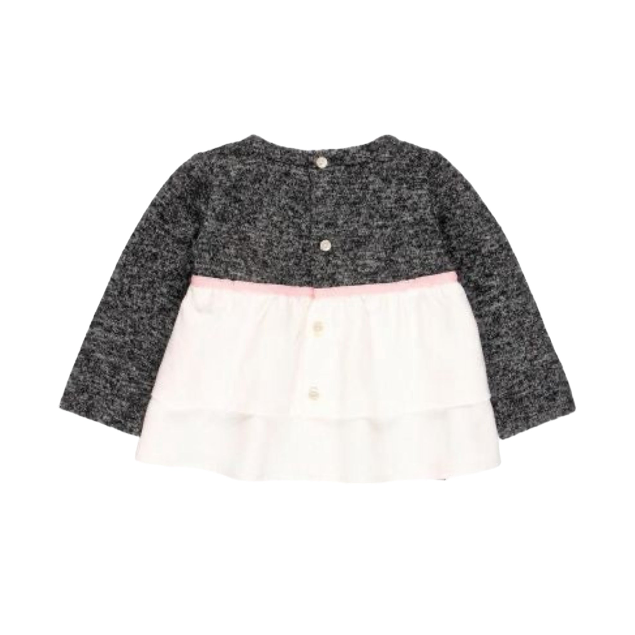 Blusa punto combinado para bebé y niña BOBOLI