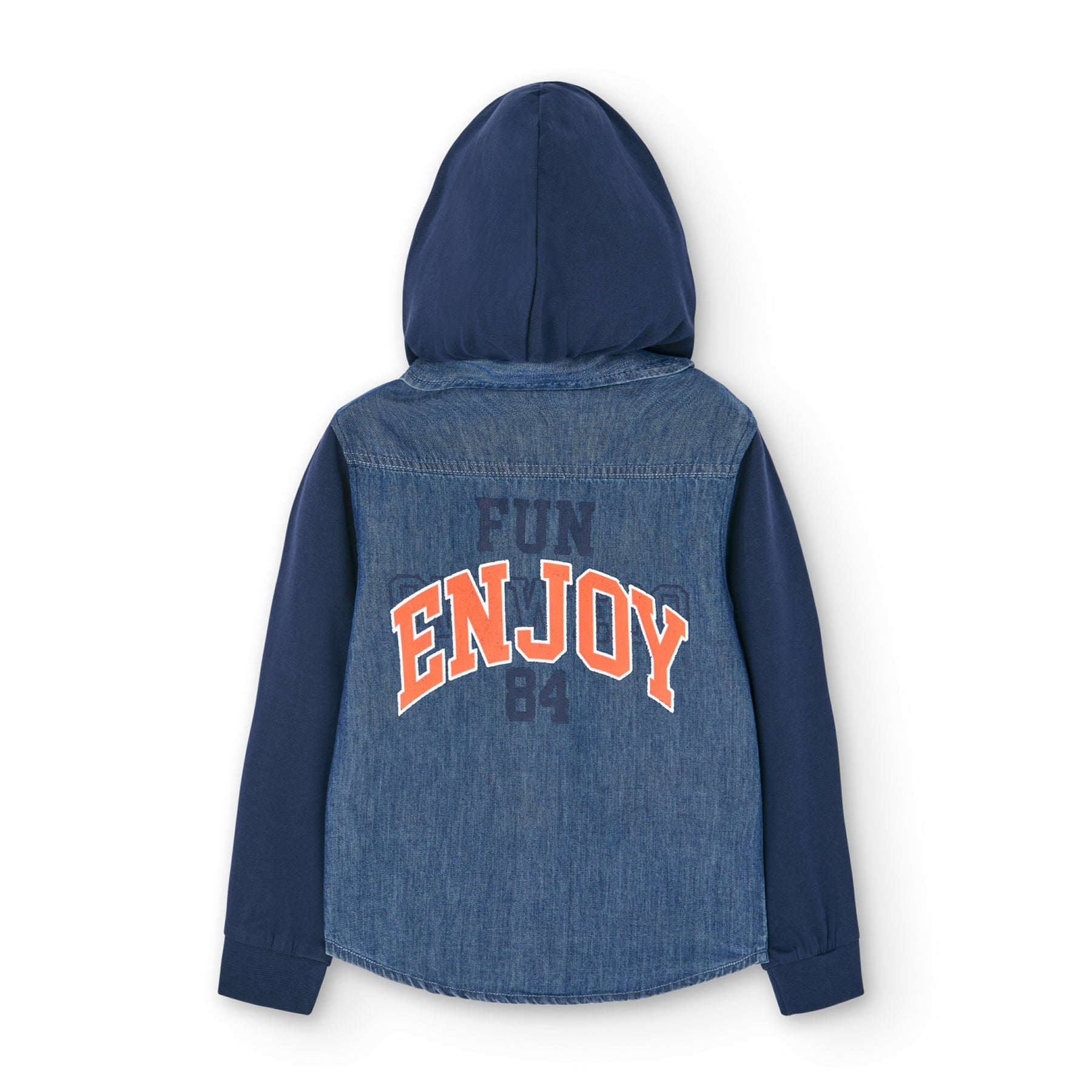 Camisa Denim “ENJOY” Para Niño BOBOLI