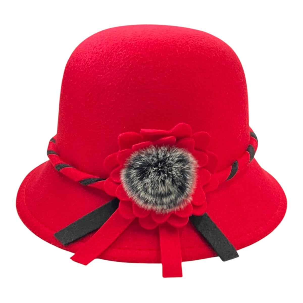 Sombrero Cloche Color Rojo Para Dama MUSSI
