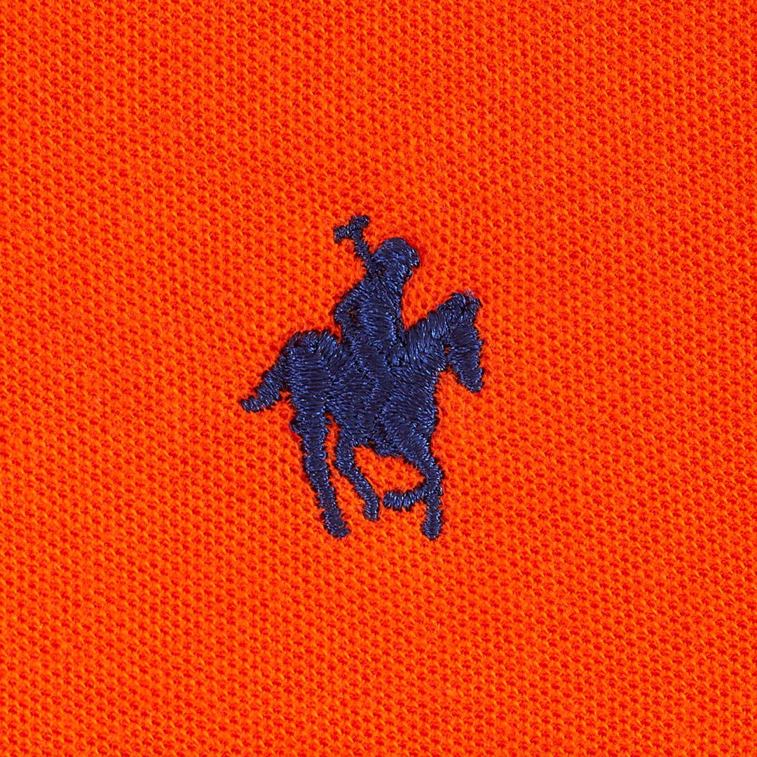 Playera Polo Clásica Naranja Rock Hampton Polo Team