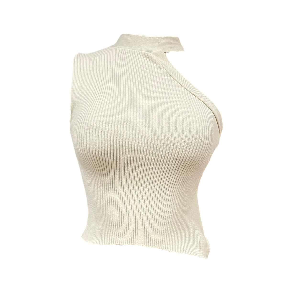 Blusa Top Hombro Descubierto Color Biege Para Dama Om