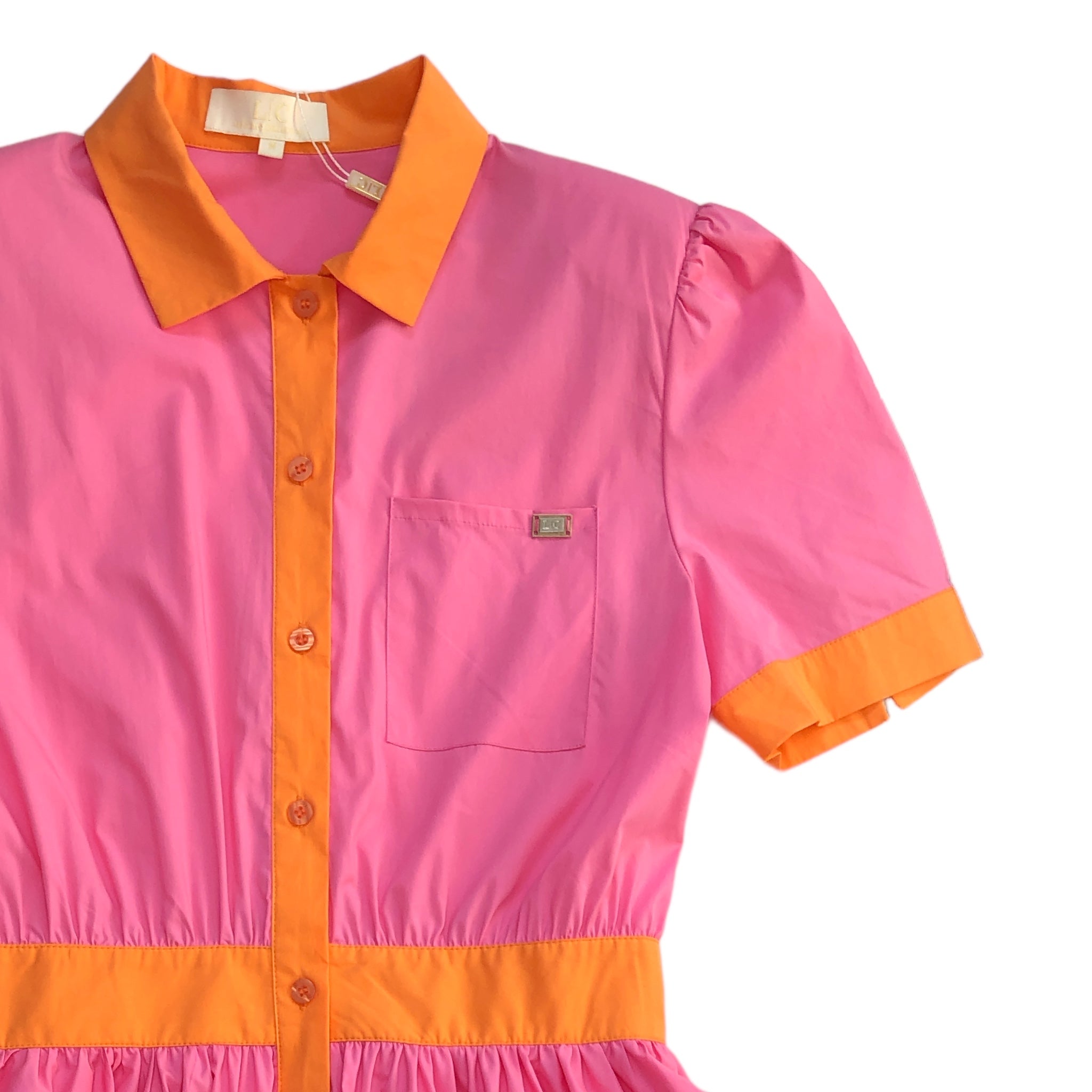 Vestido Pink Bombacho Inferior LC.