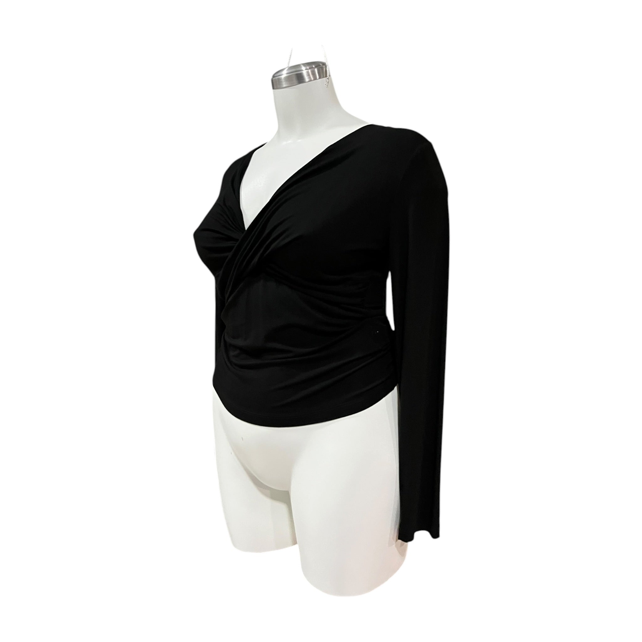 Blusa Escote V Con Nudo Frontal LC