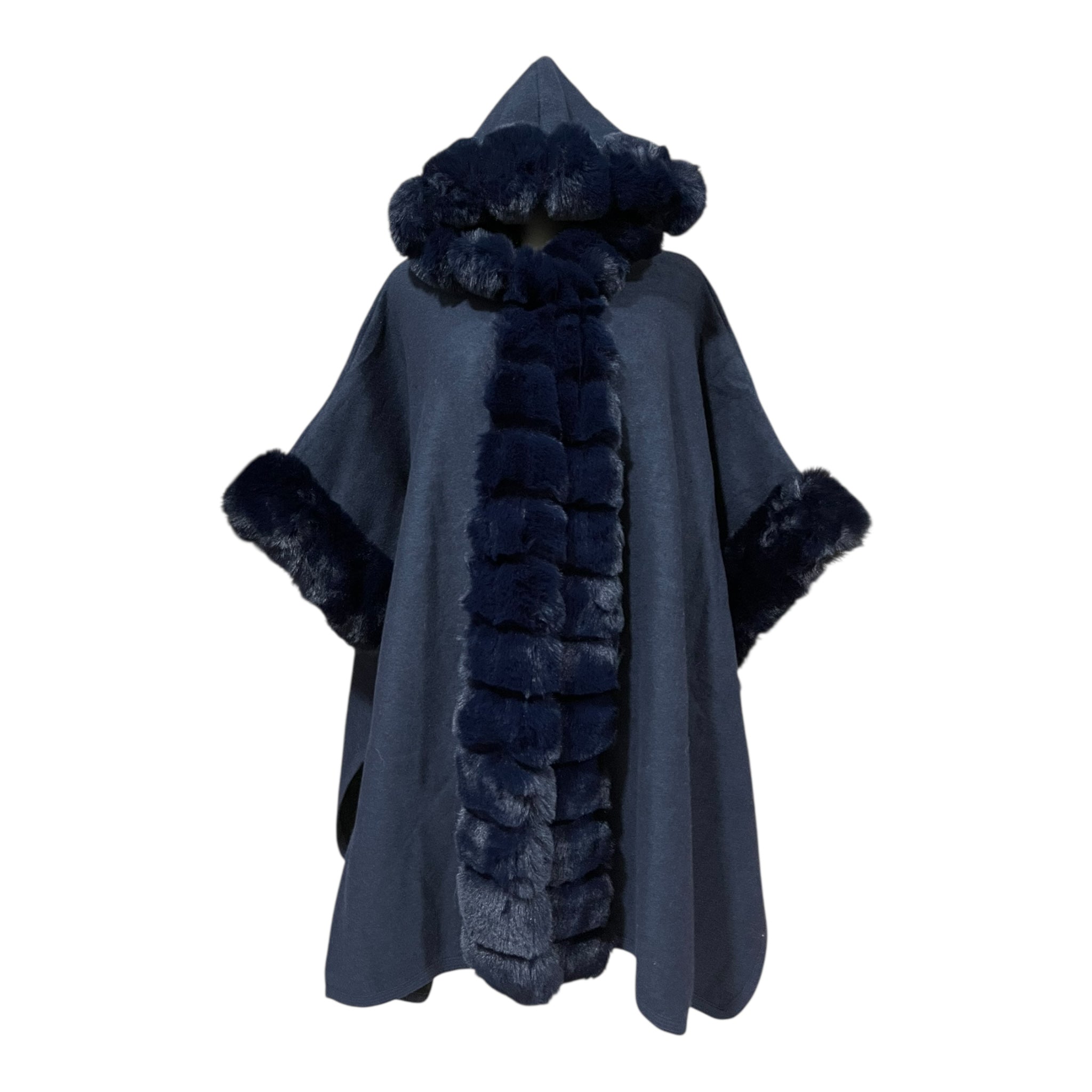 Capa Marino Con Gorro Azul Marino MUSSI