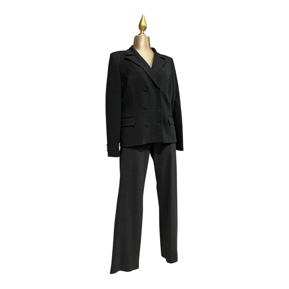 Conjunto Gris Oxford Osc. Saco Y Pantalón Básico