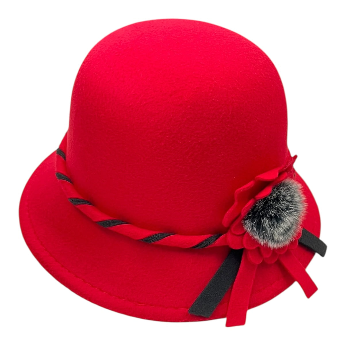 Sombrero Cloche Color Rojo Para Dama MUSSI