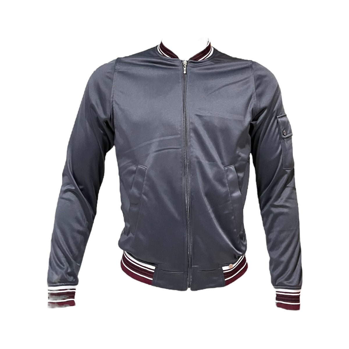 Chamarra Bomber Gris Para Caballero VARANASI