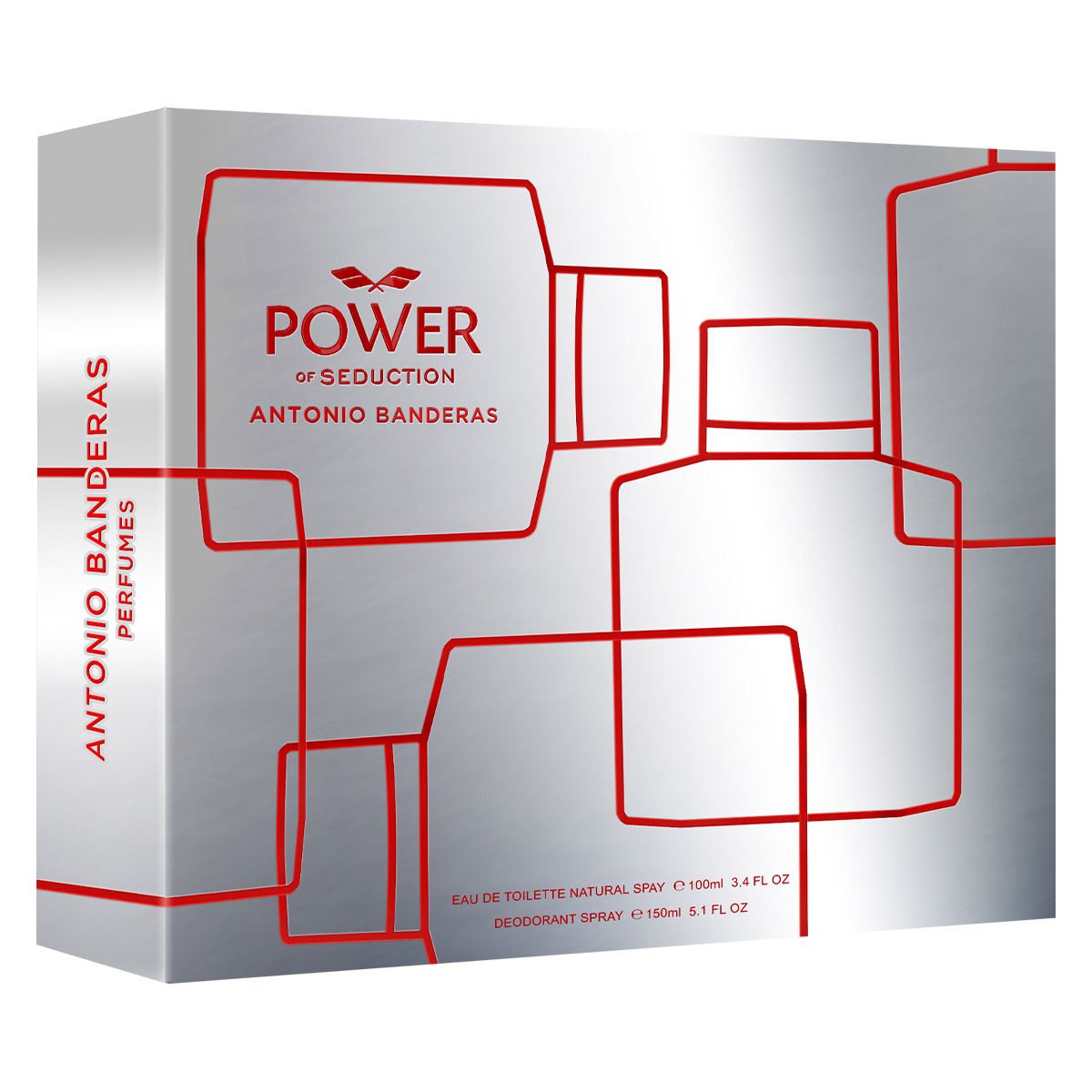 Set para Hombre Antonio Banderas Power of Seduction Fragancia EDT 100ml + Desodorante 150ml