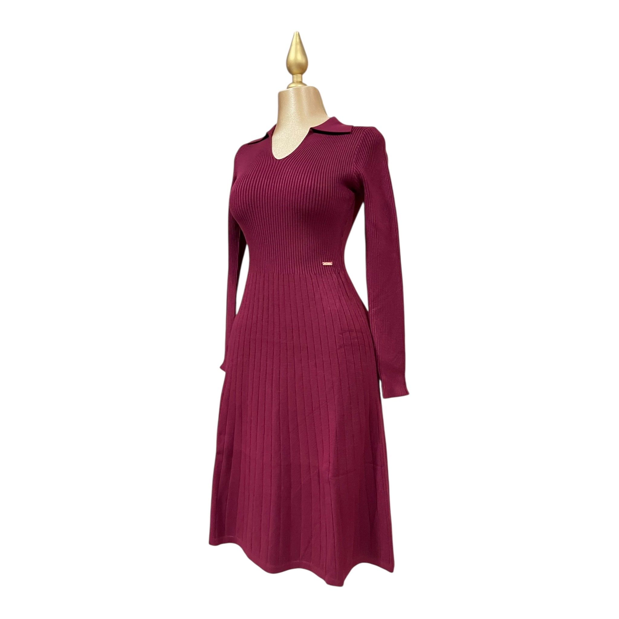 Vestido Tejido Vino Para Dama MUSSI