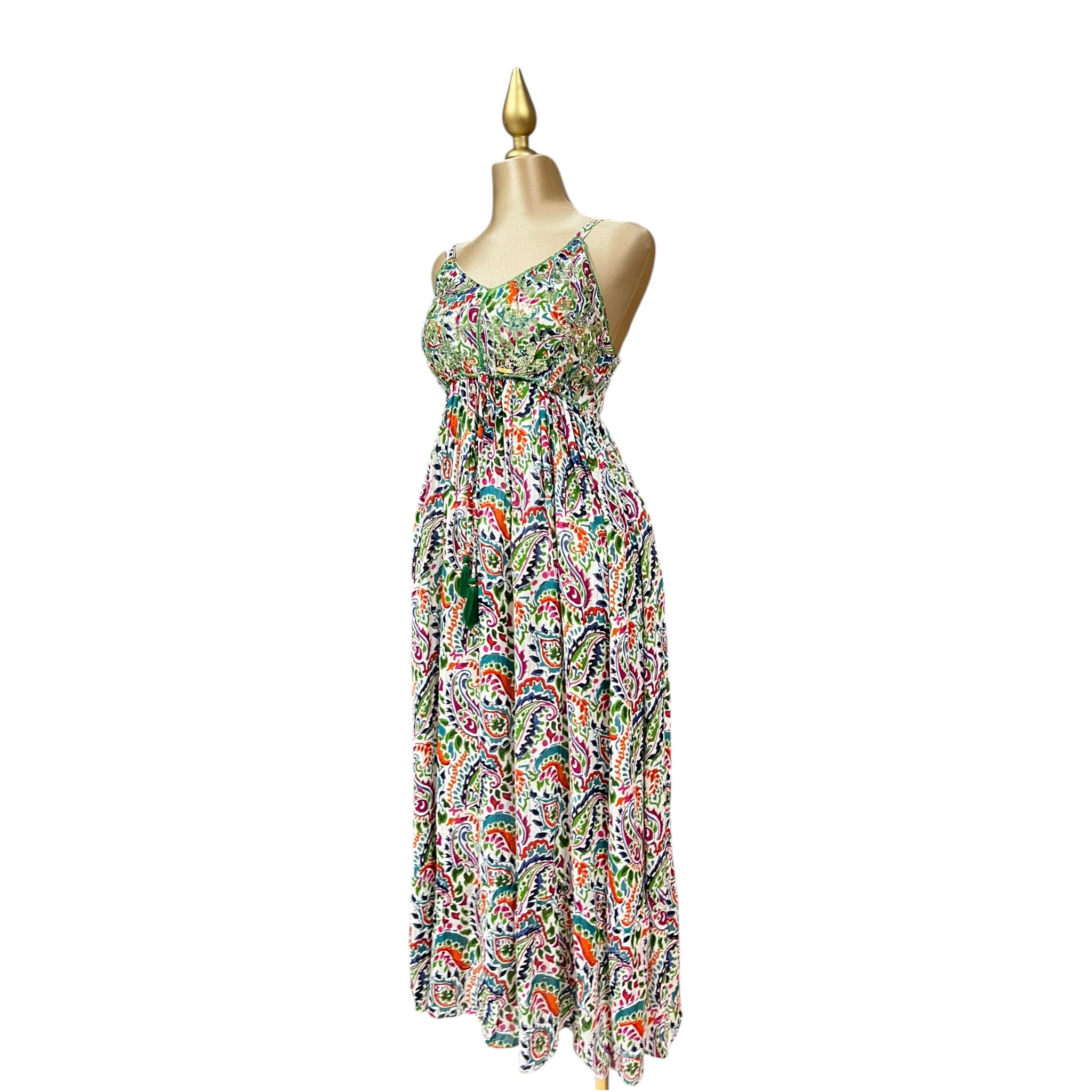 Vestido Con Tirantes Multicolor Mussi