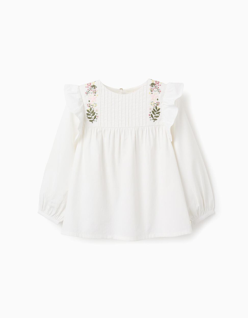 Túnica Con Bordados De Flores Para Niña ZIPPY