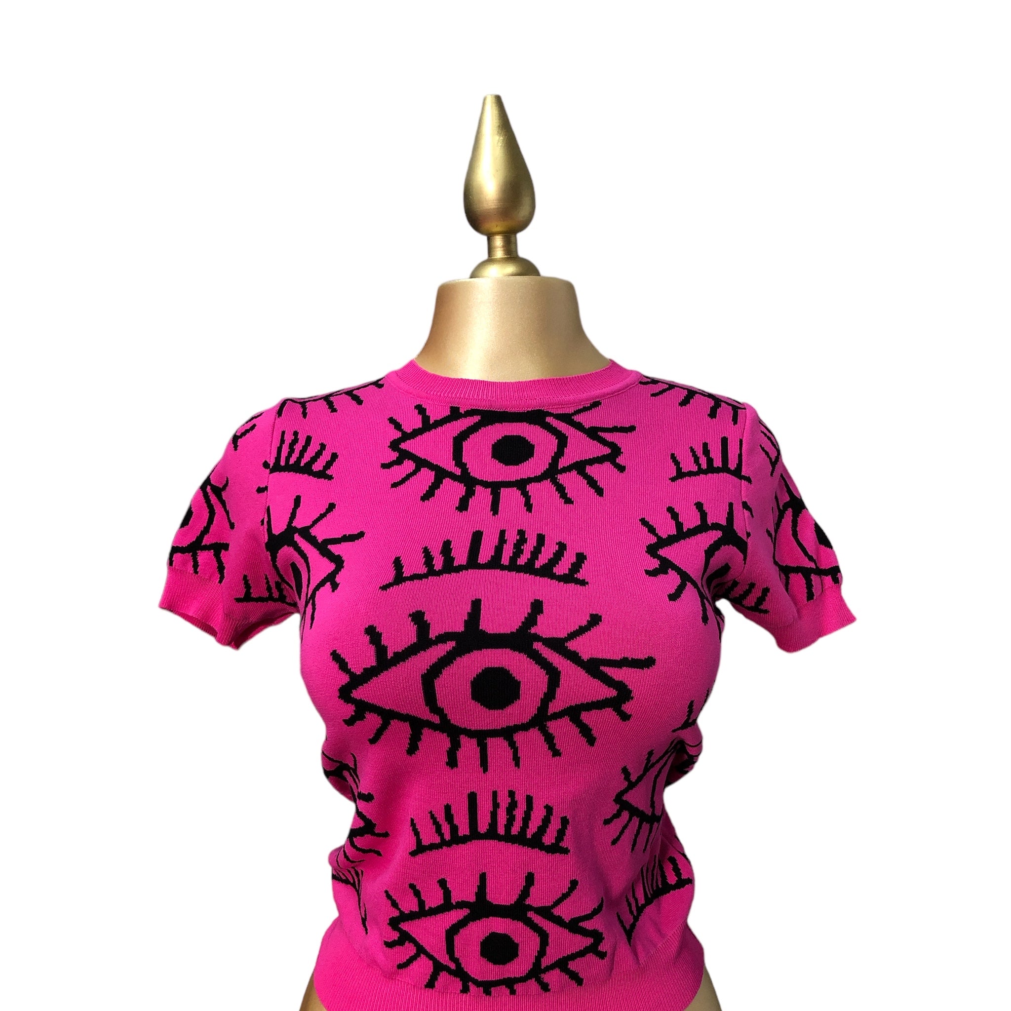 Playera Estampado Ojitos Fucsia LC