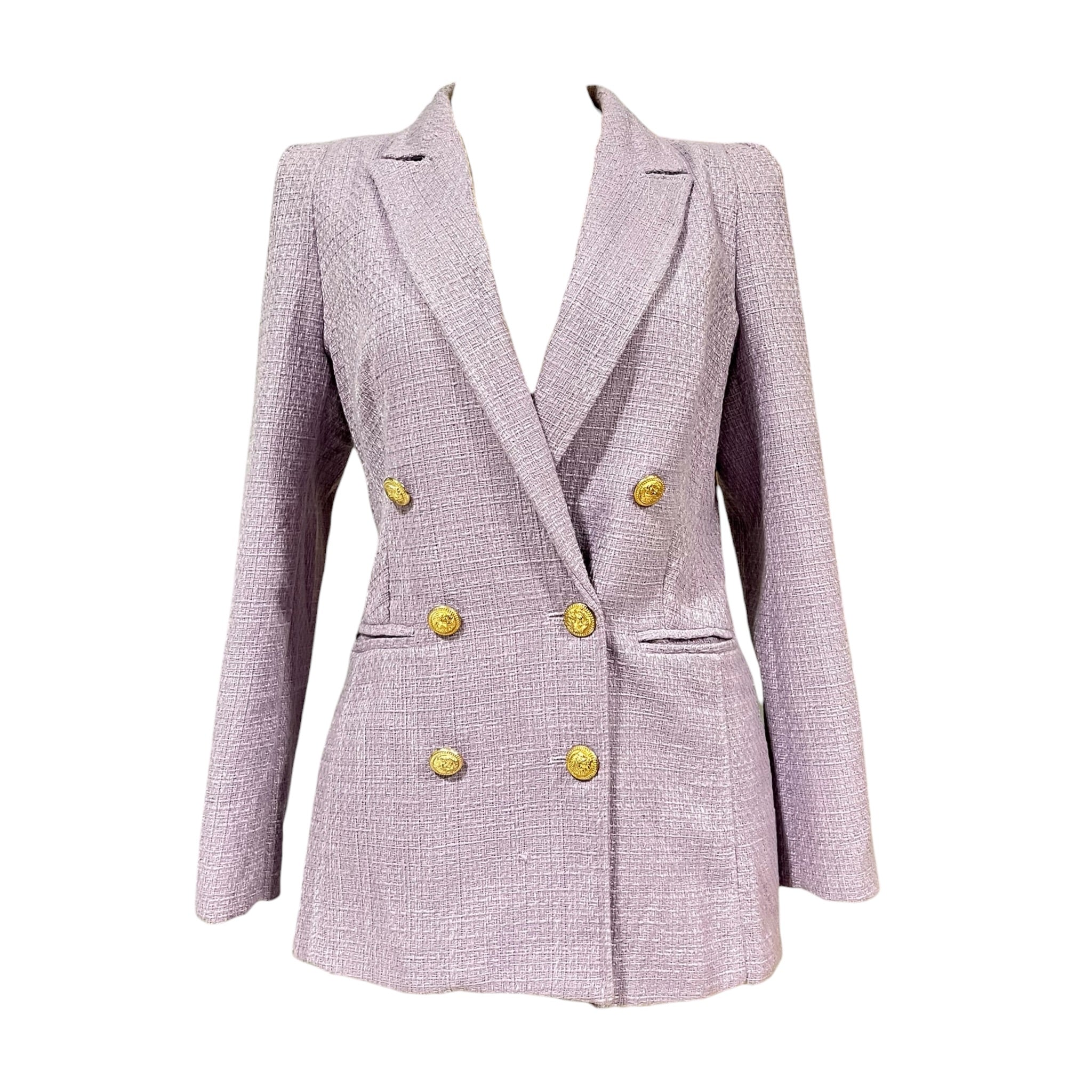 Blazer Elegante Tipo Tweed Lila LC