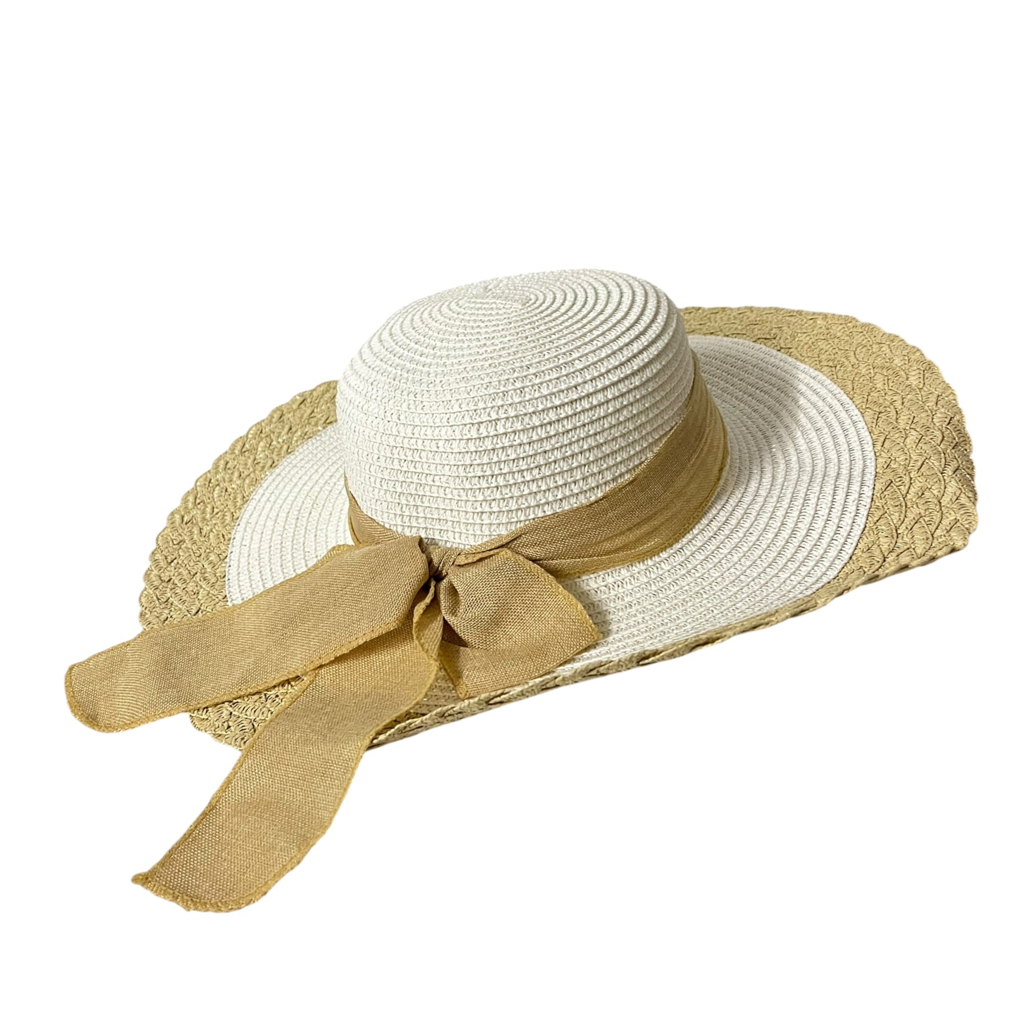 Sombrero Y Bolsa Beige/Hueso Mussi
