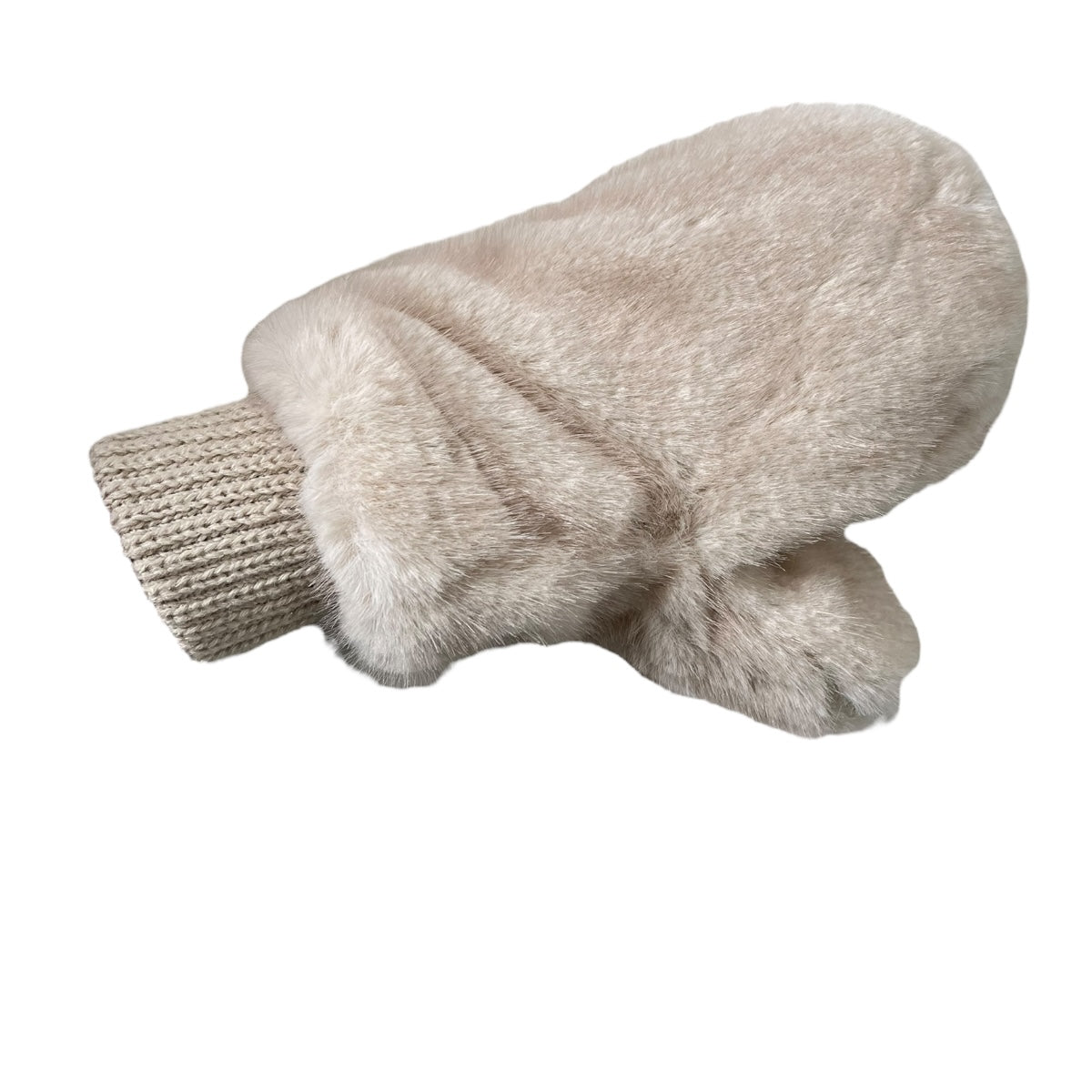 Guantes Beige Peluche Para Dama MUSSI