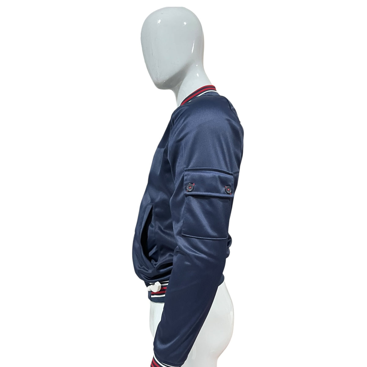 Chamarra Bomber Azul Para Caballero Varanasi