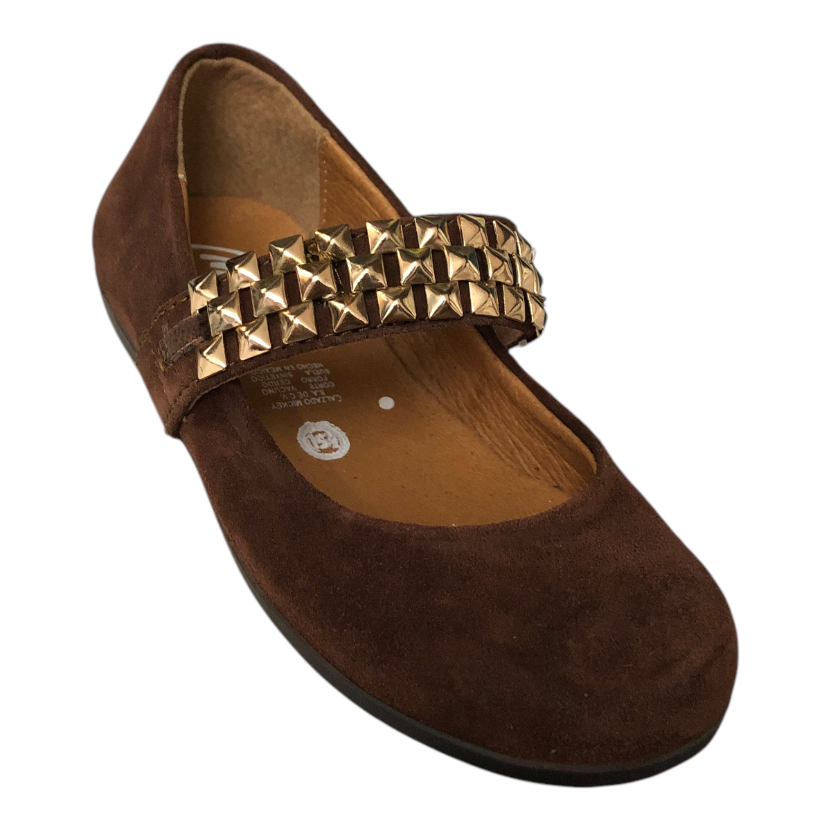 Flats De Gamuza Para Niña Mickey Calzado