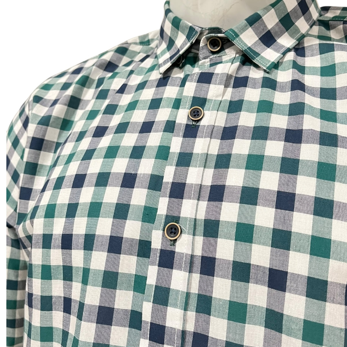 Camisa Verde/Marino Cuadros Para Caballero ZAREVICH COLLECTION