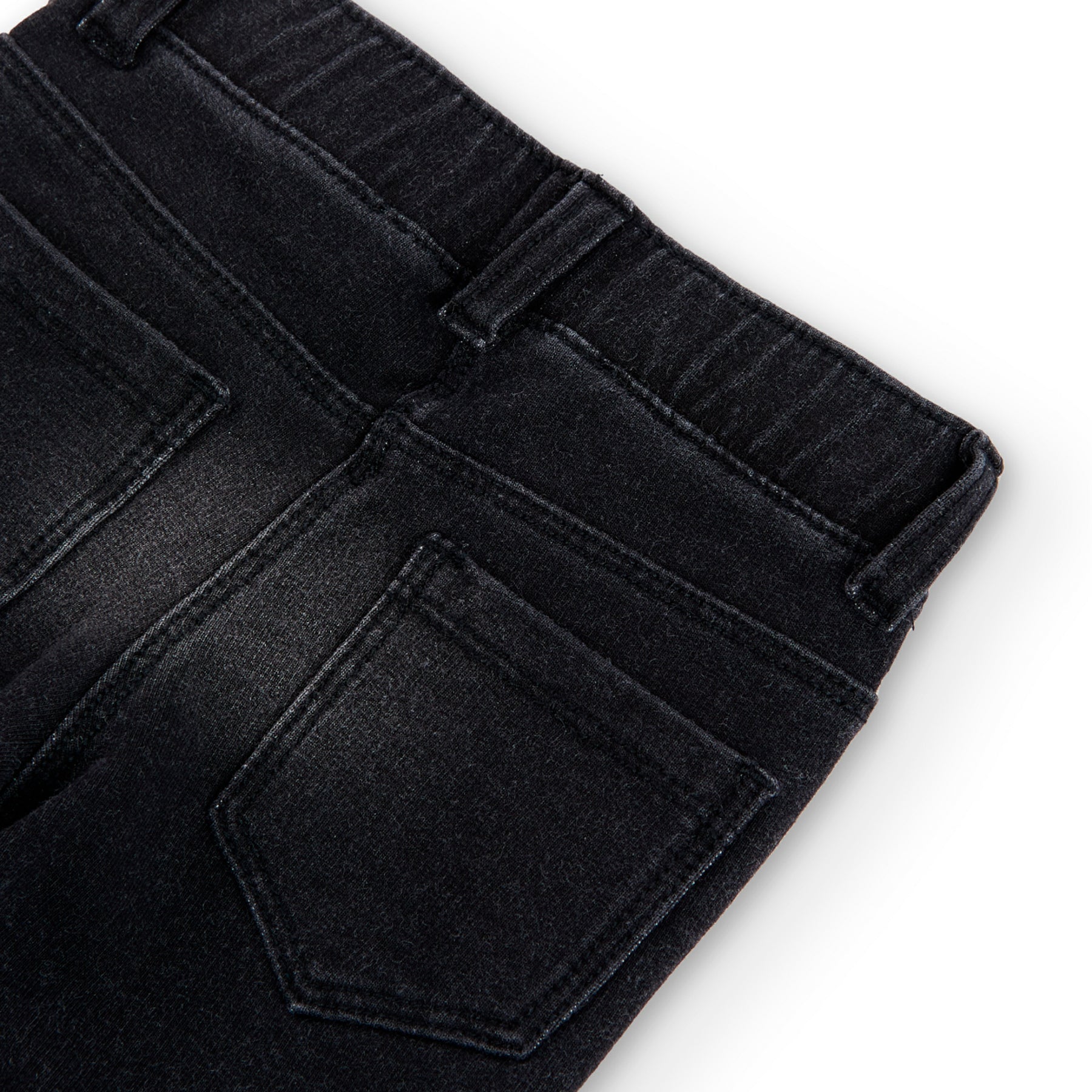 Pantalón Felpa Denim Black Para Niña BOBOLI