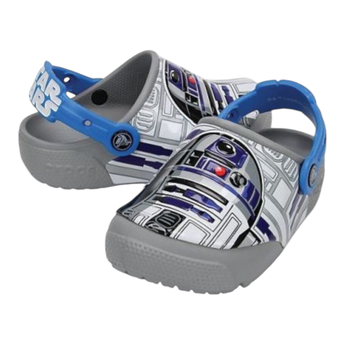 Crocs Gris Lights R2D2 Star Wars Para Niño