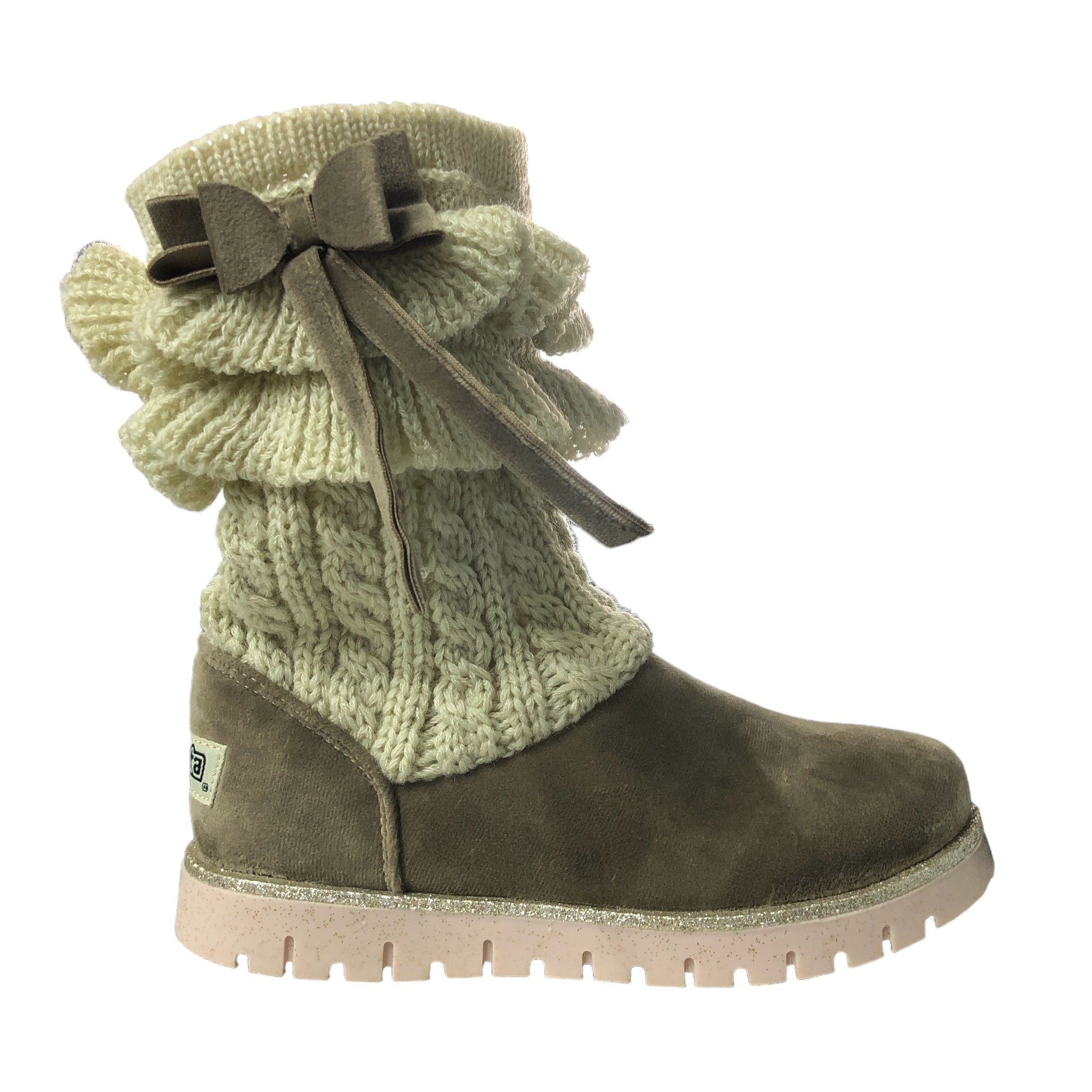 Botas Para Niña Color Beige Coqueta