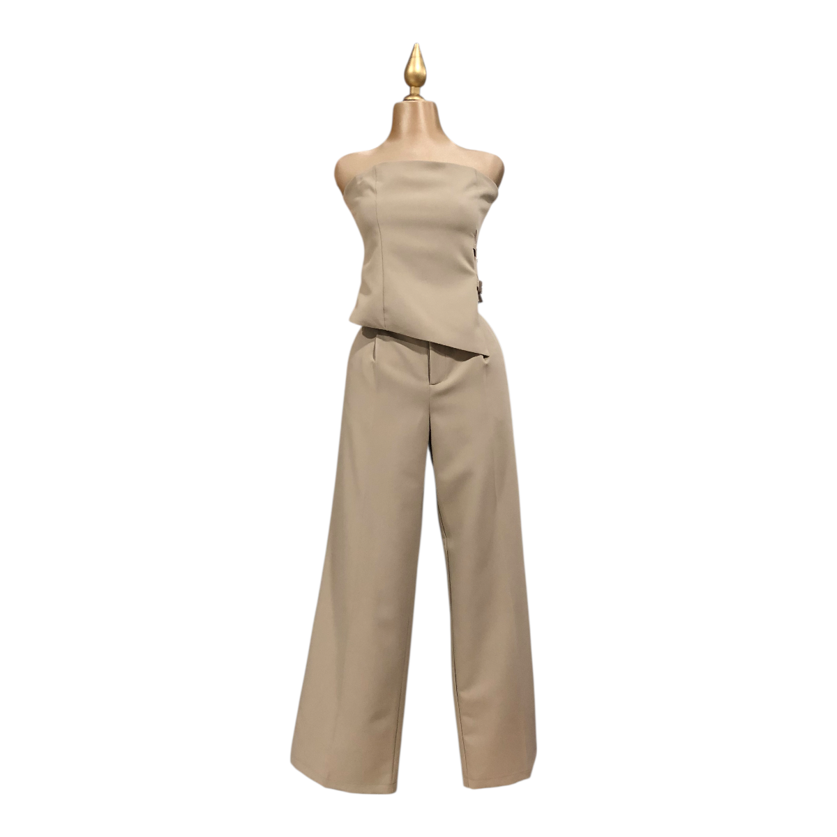 Conjunto 2 Piezas Color Khaki Para Dama Vogue Vibes