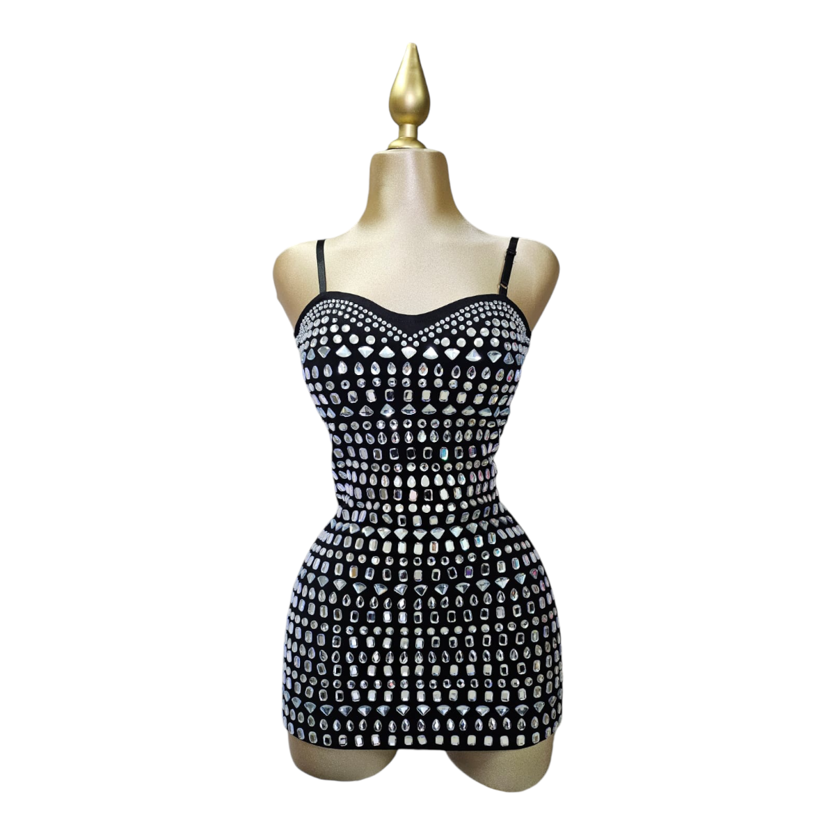 Vestido Con Short  Pedrería Para Dama LC