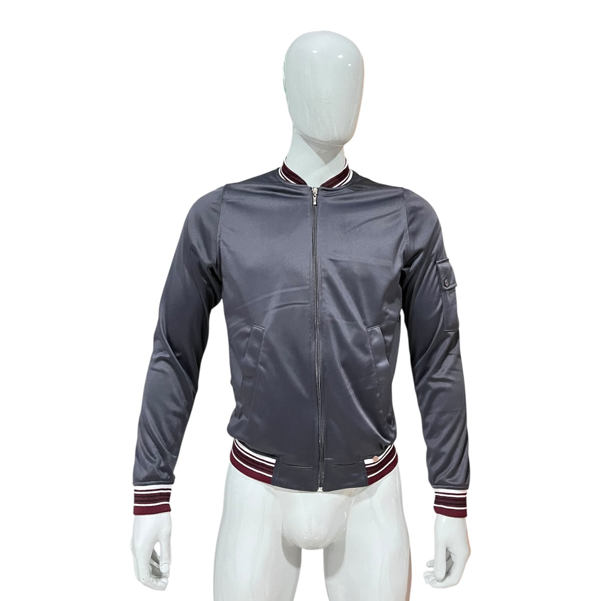 Chamarra Bomber Gris Para Caballero VARANASI