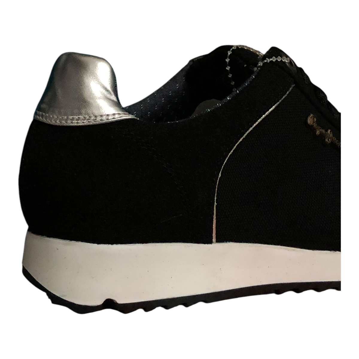 Tenis Milena Duo Negro/Plata Para Dama Pepe Jeans London