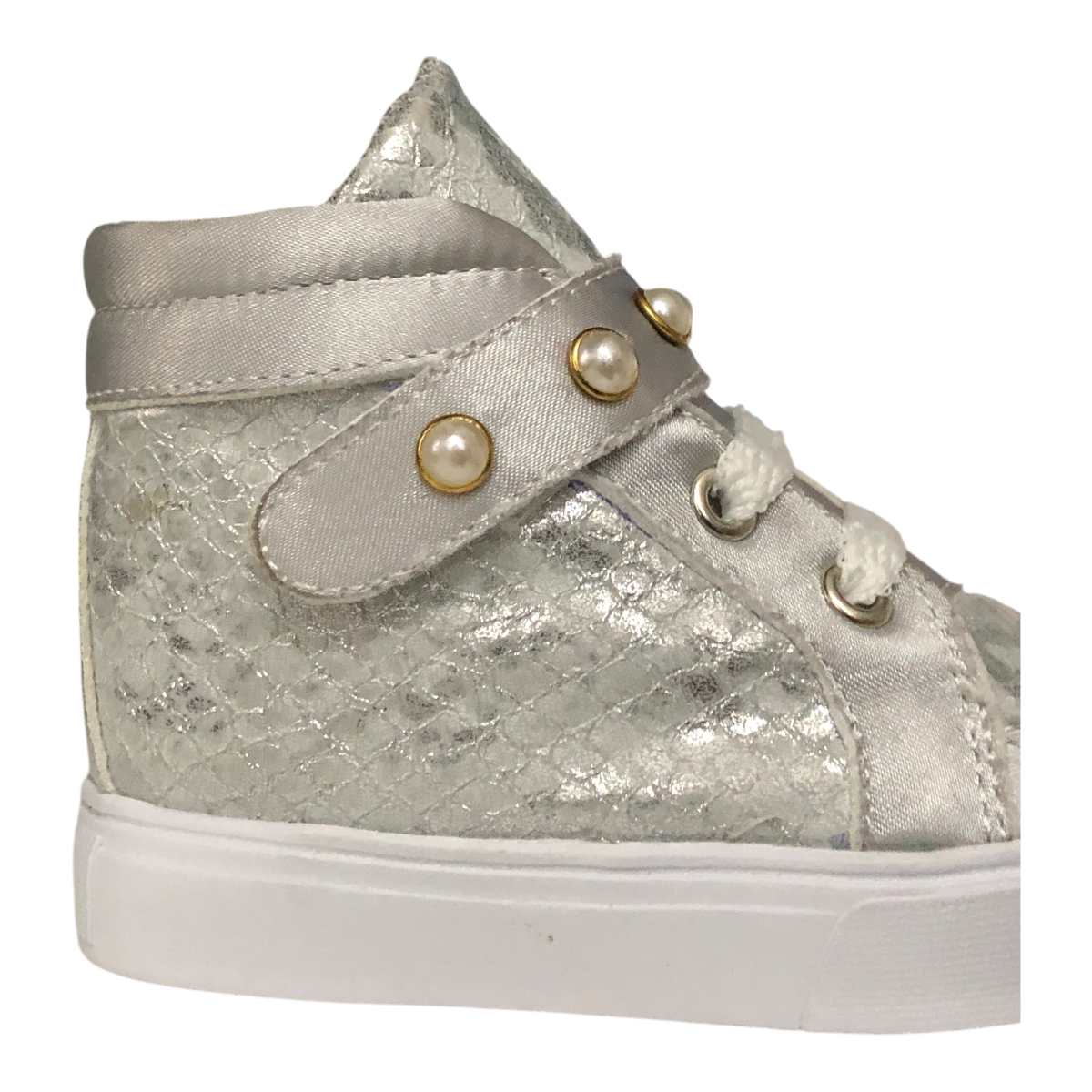Tenis Bota Color Plata Para Niña Patey Girls