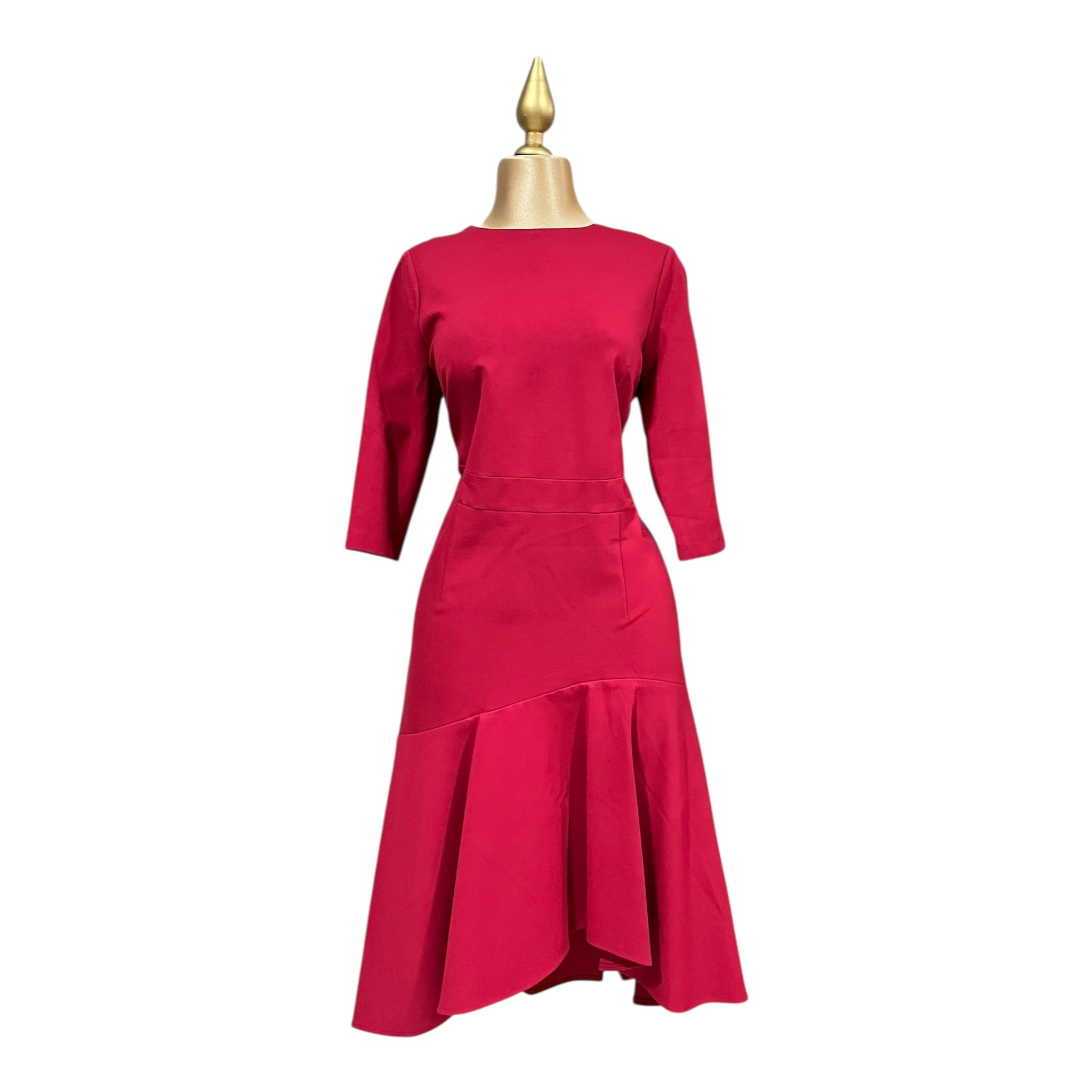 Vestido Rojo Manga 3/4 Para Dama MUSSI