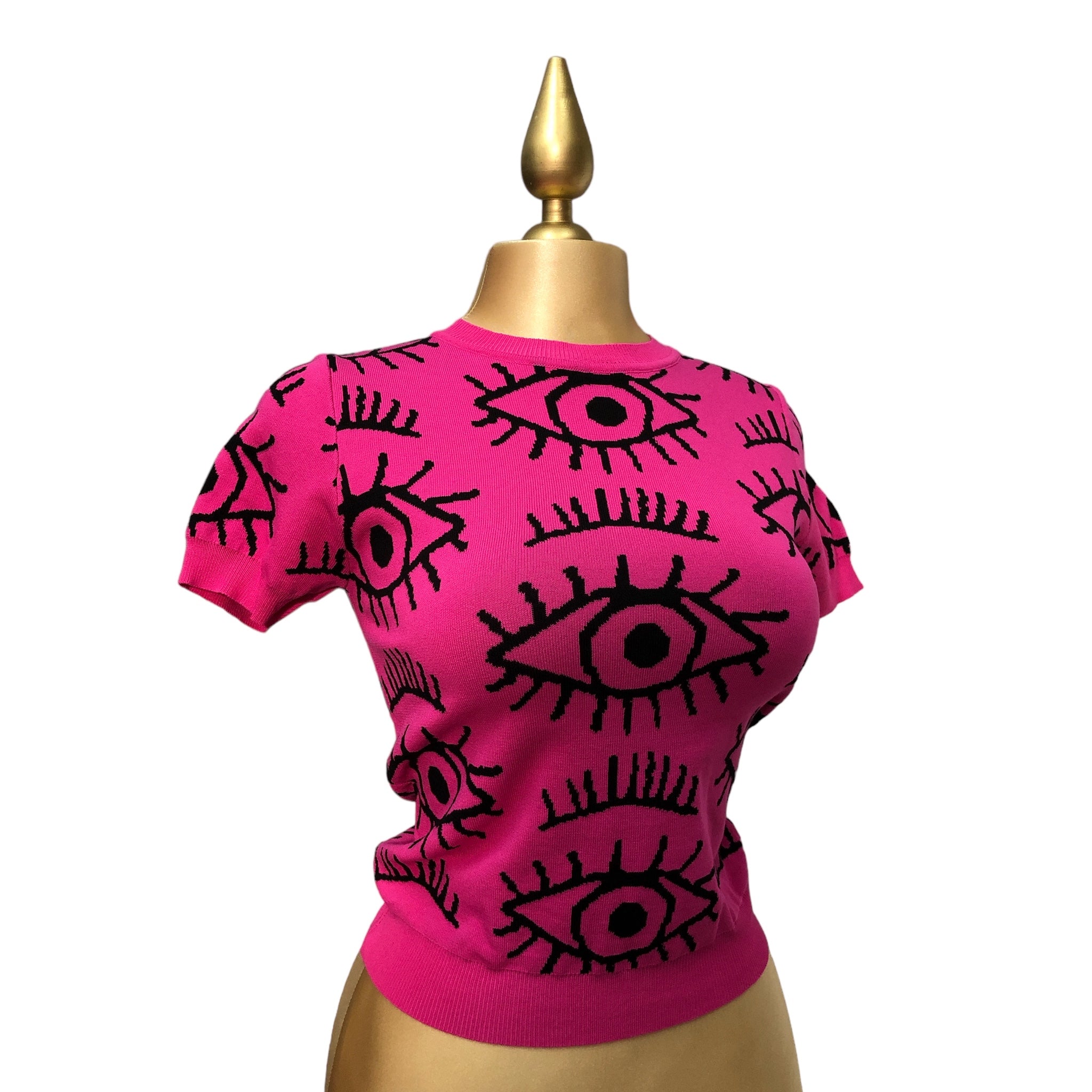 Playera Estampado Ojitos Fucsia LC