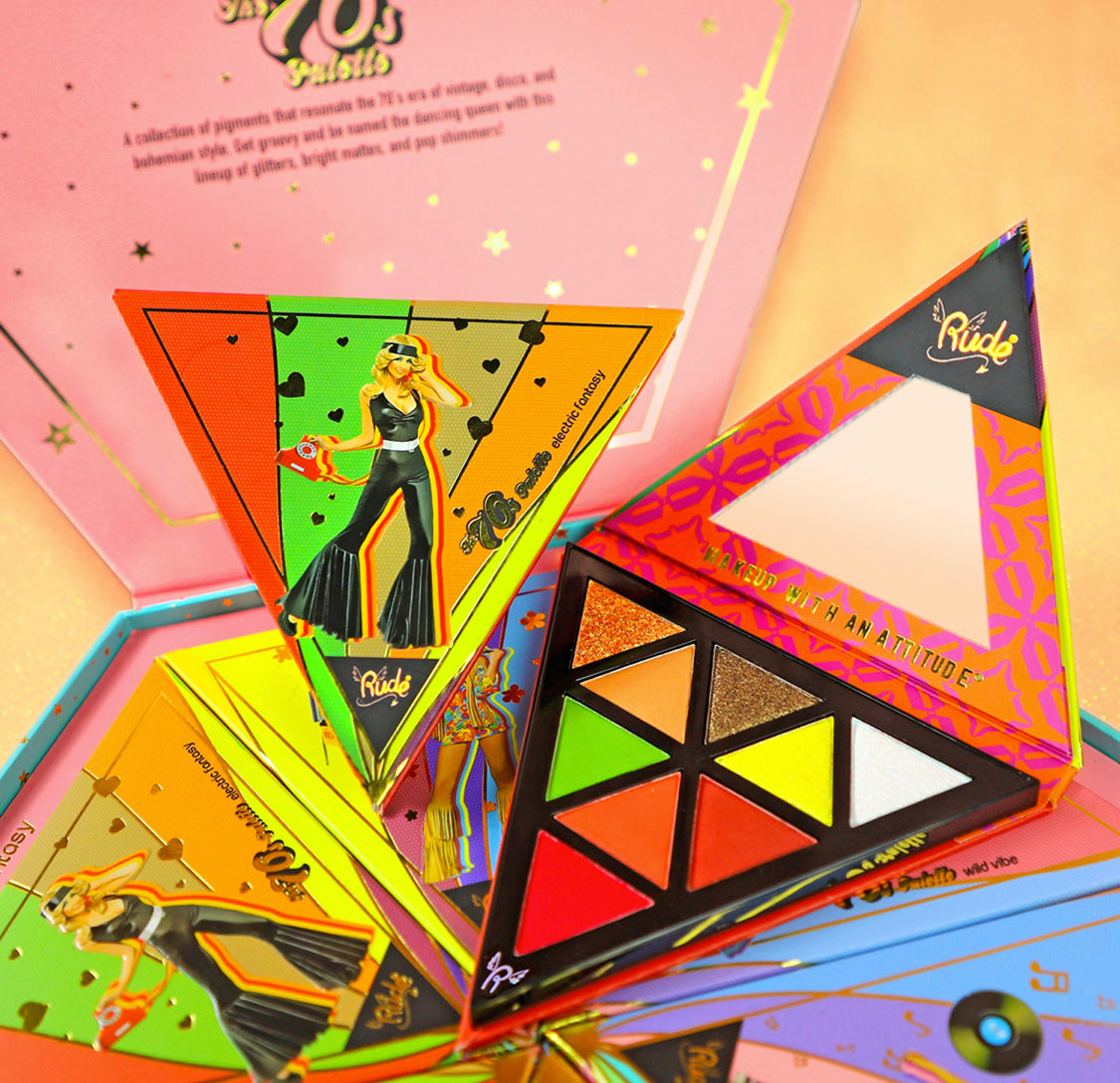 Paleta De Sombras The 70s Electric Fantasy Rude Cosmetics