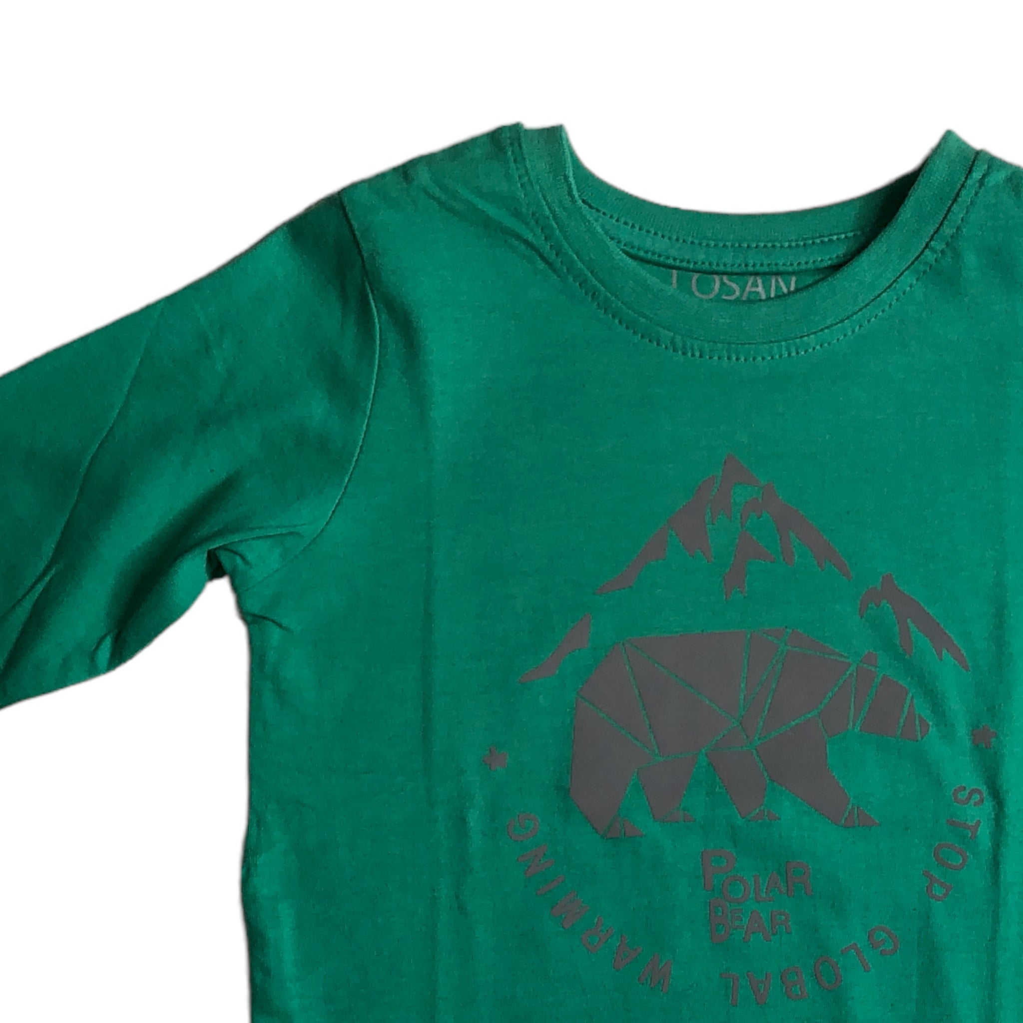 Playera “POLAR BEAR” verde niño LOSAN