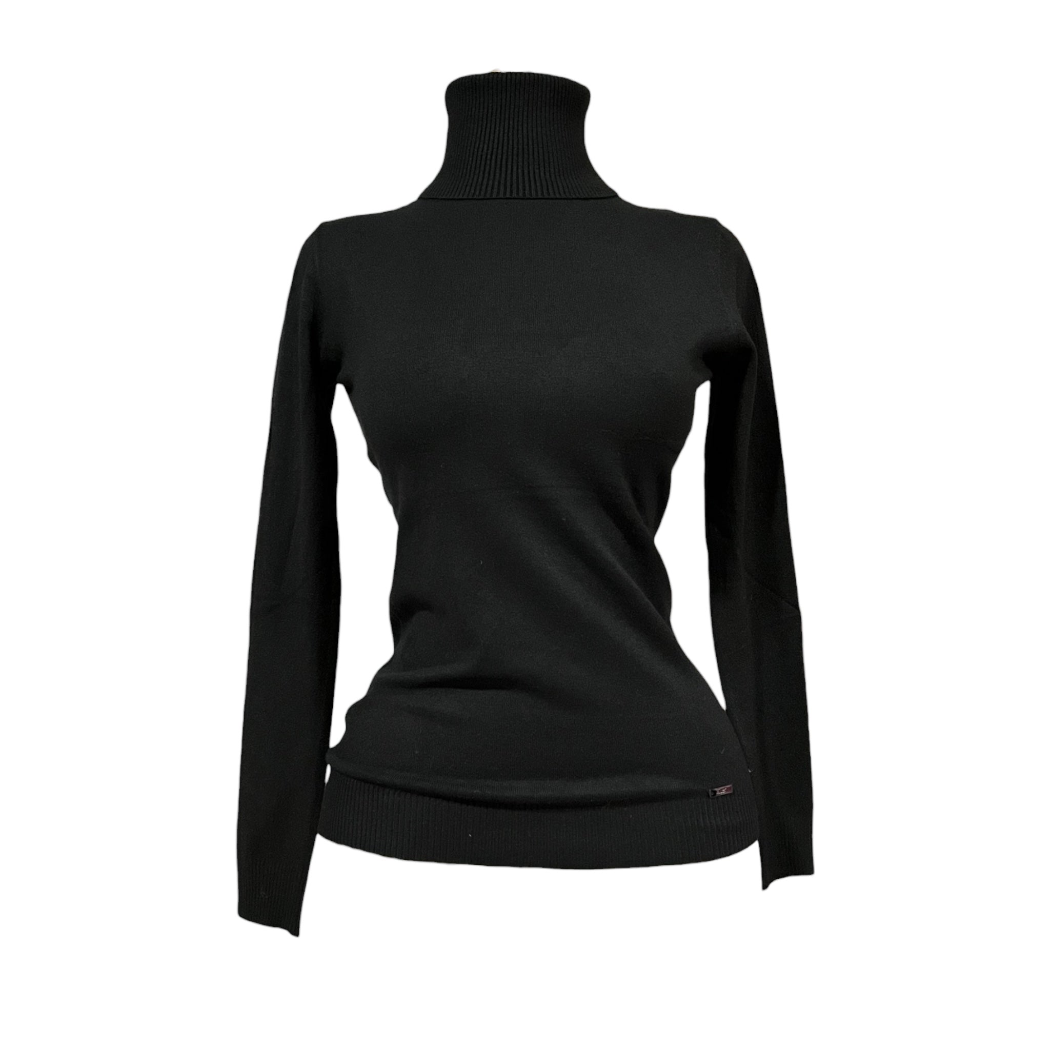 Blusa Negro Cuello Alto Para Dama MUSSI