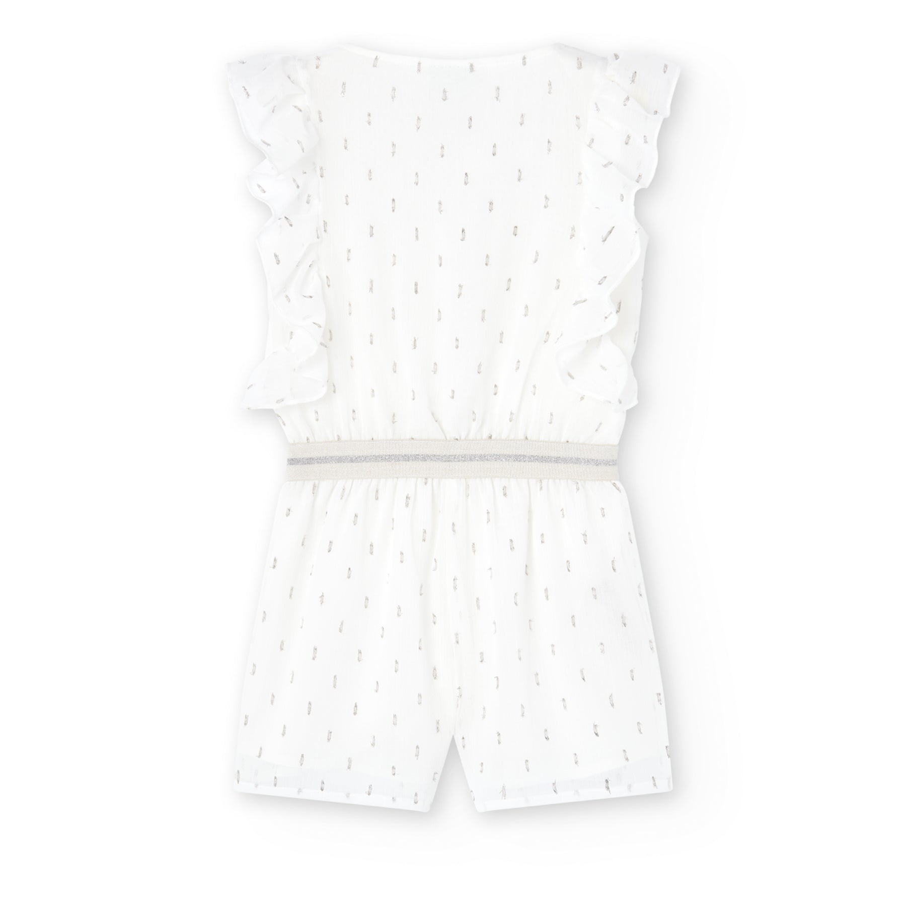 Overol De Gasa Color Blanco Para Niña BOBOLI