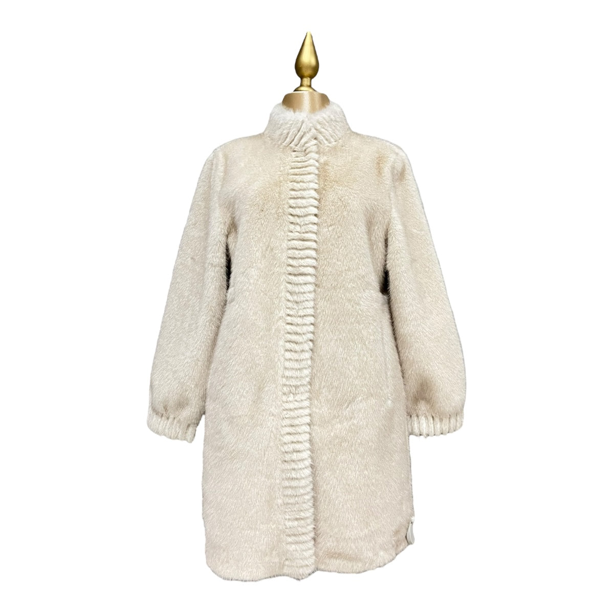 Abrigo Beige Peluche Para Dama MUSSI
