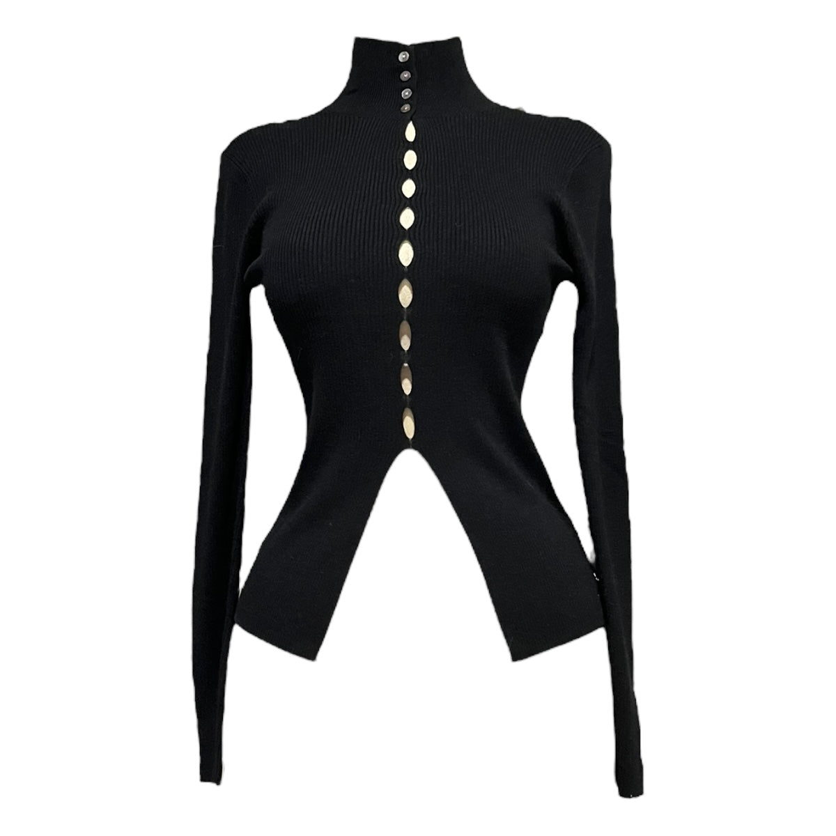 Suéter Negro Abertura Pecho Para Mujer MUSSI