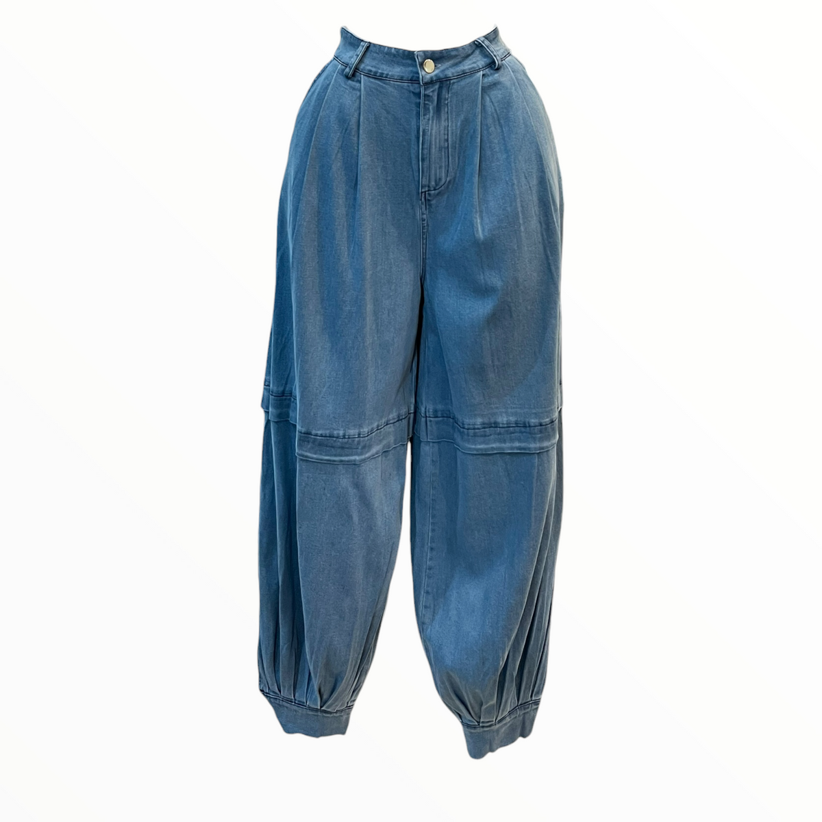 Pantalón De Mezclilla Con Pashmina Floral LC