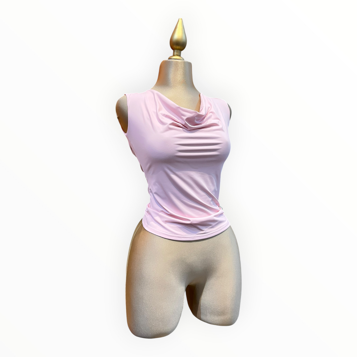 Blusa Rosa Con Escote Posterior Drapeado LC