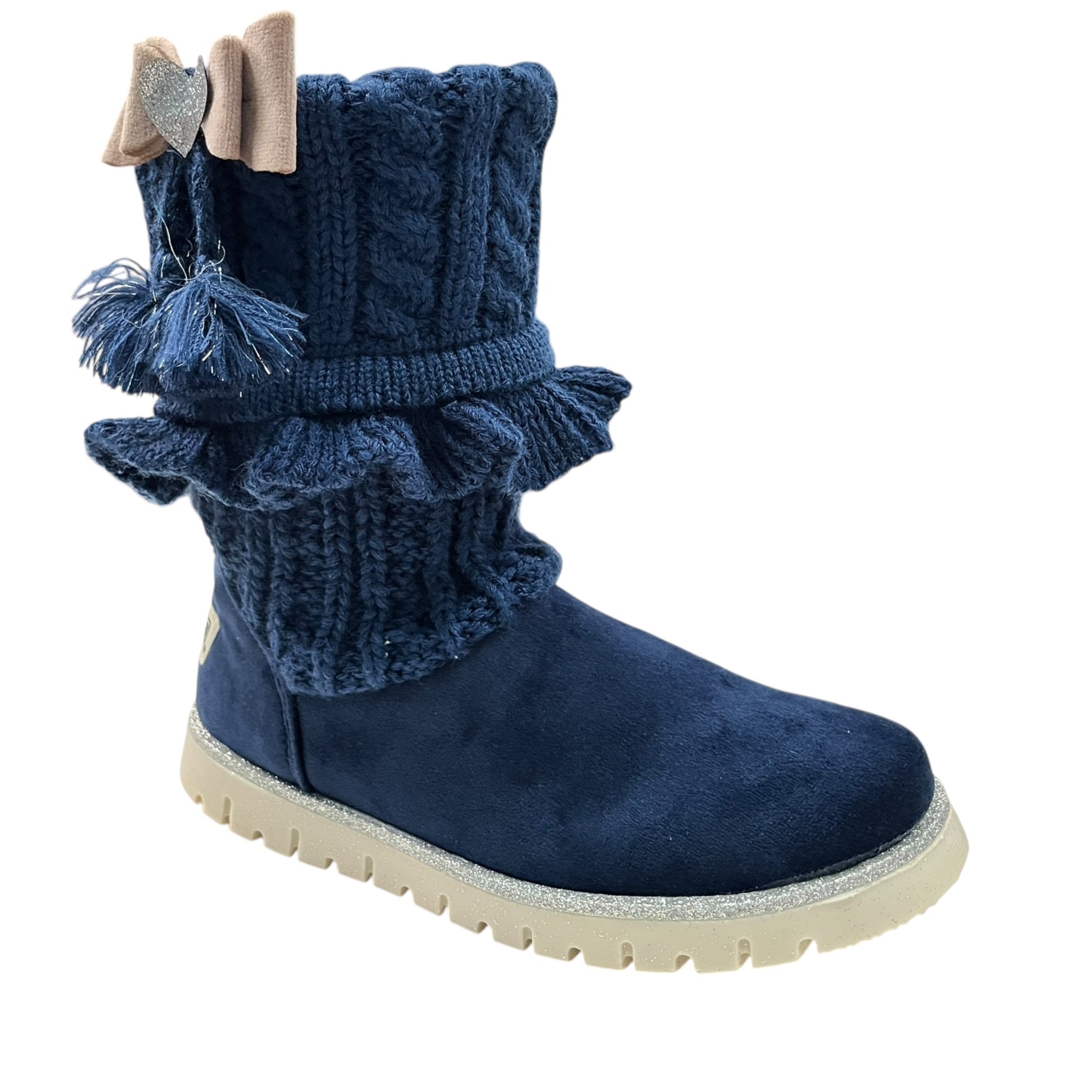Bota Color Azul Para Niña Coqueta