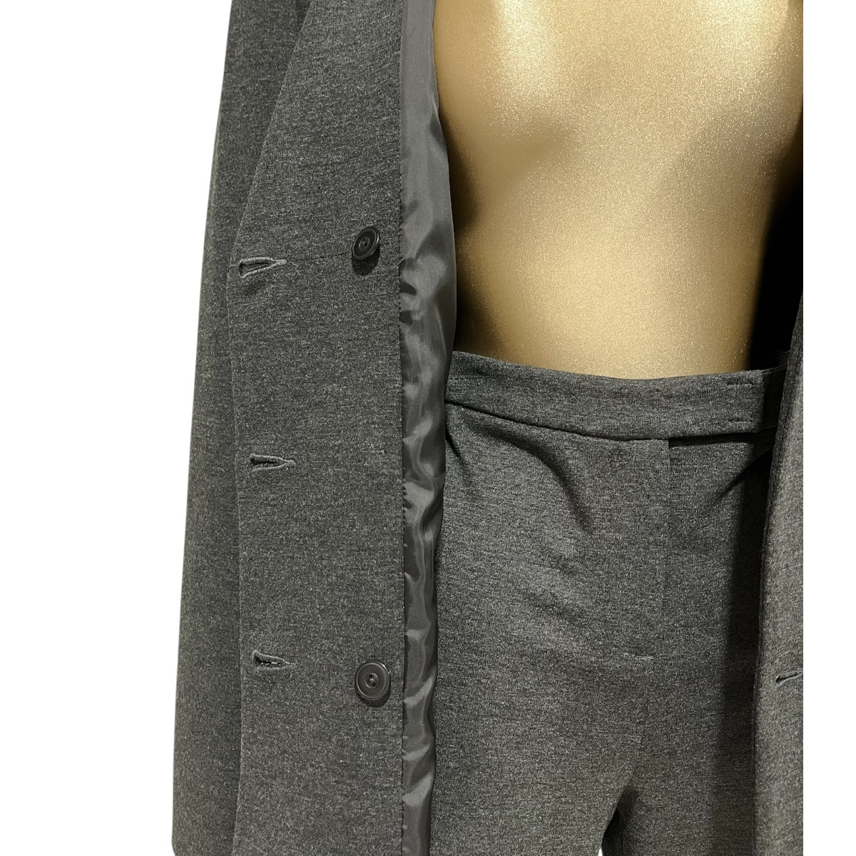 Conjunto Gris Oxford Osc. Saco Y Pantalón Básico