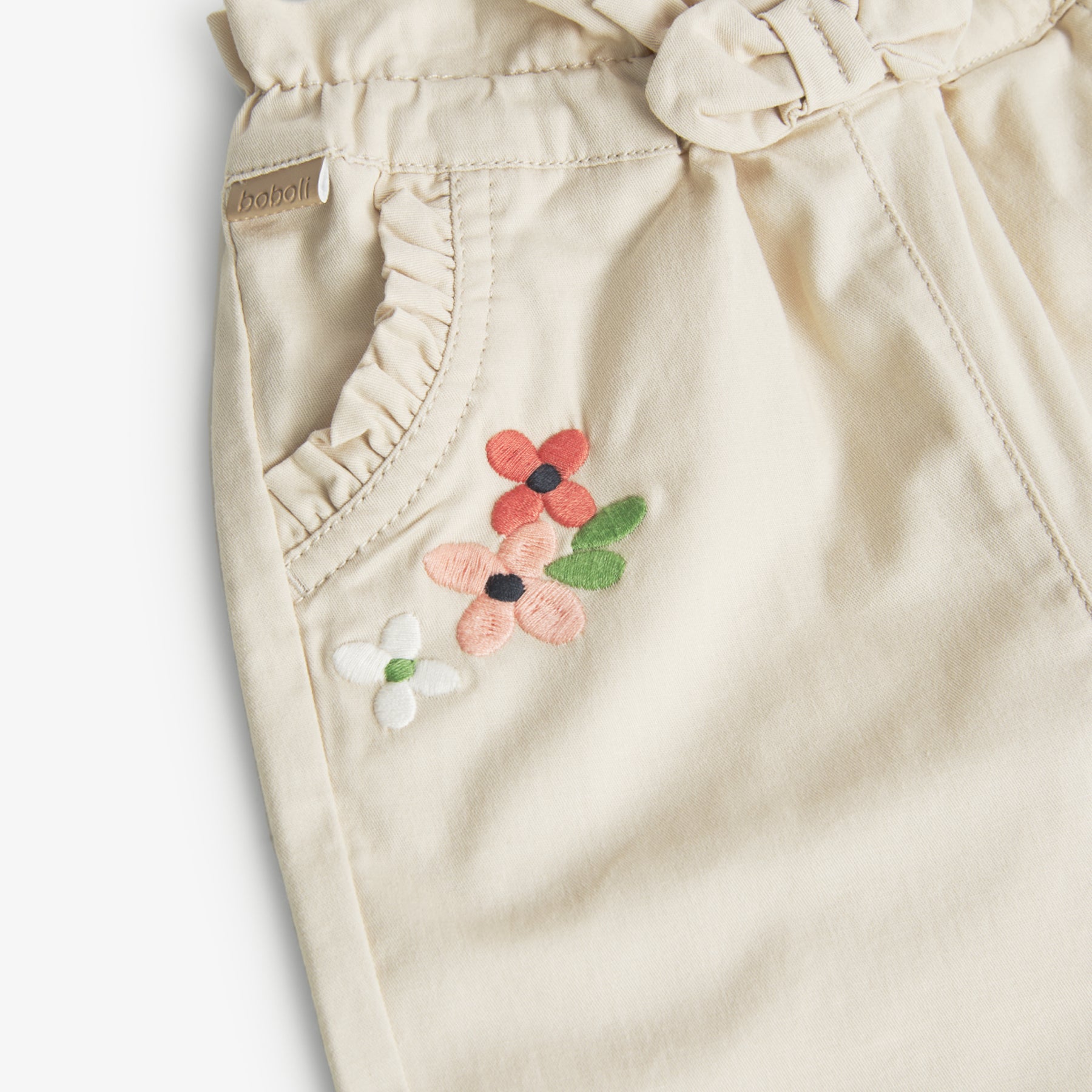 Pantalón Gabardina Créme Para Niña BOBOLI