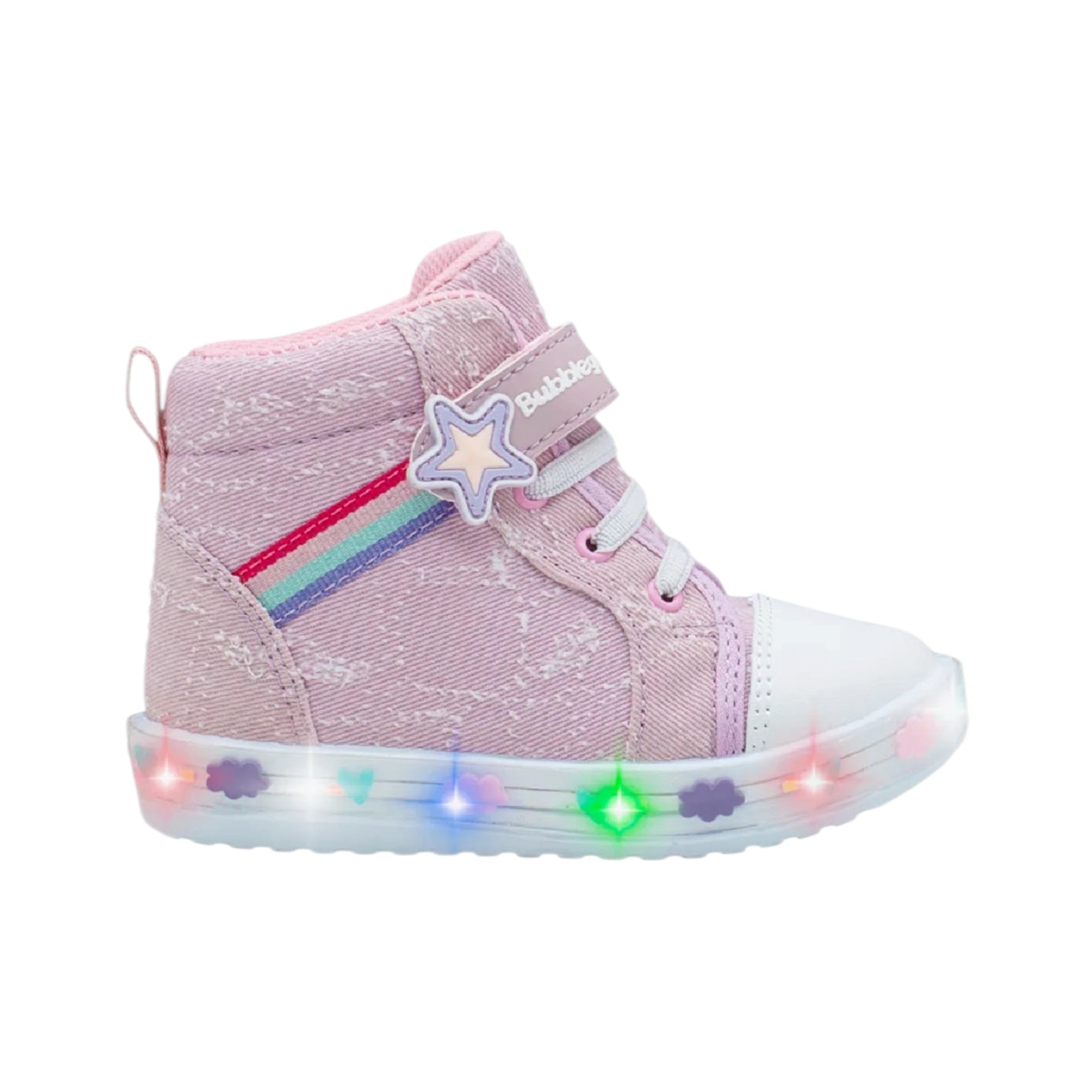 Tenis Con Luz  Arlet Luz Rosa Bubble Gummers