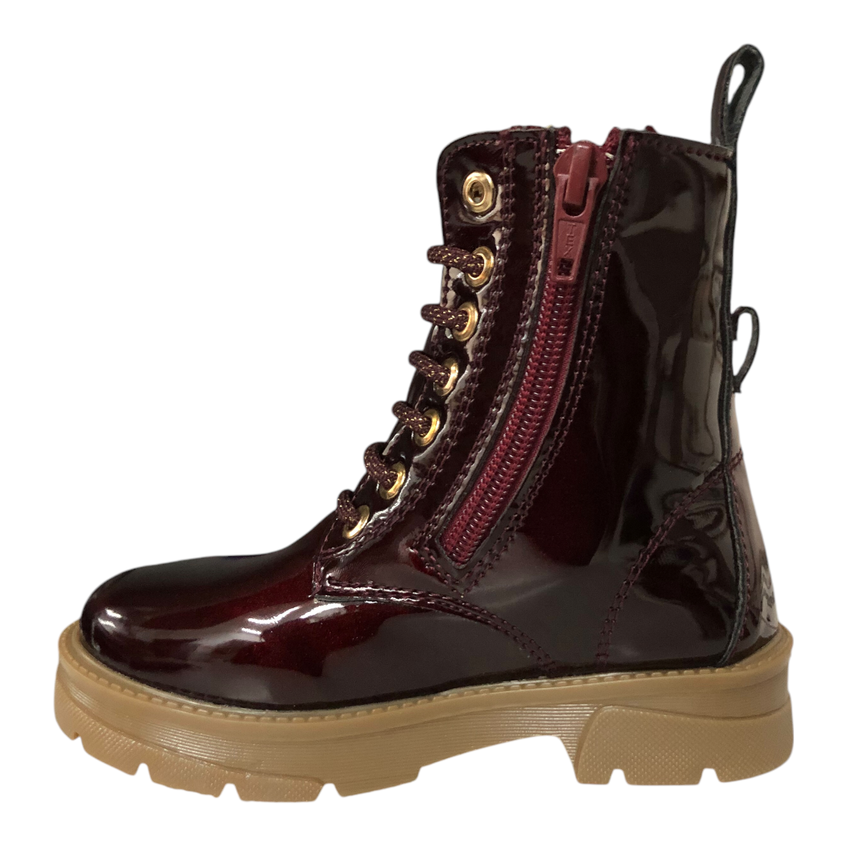 Bota Charol Merlot Para Niña Patey Girls