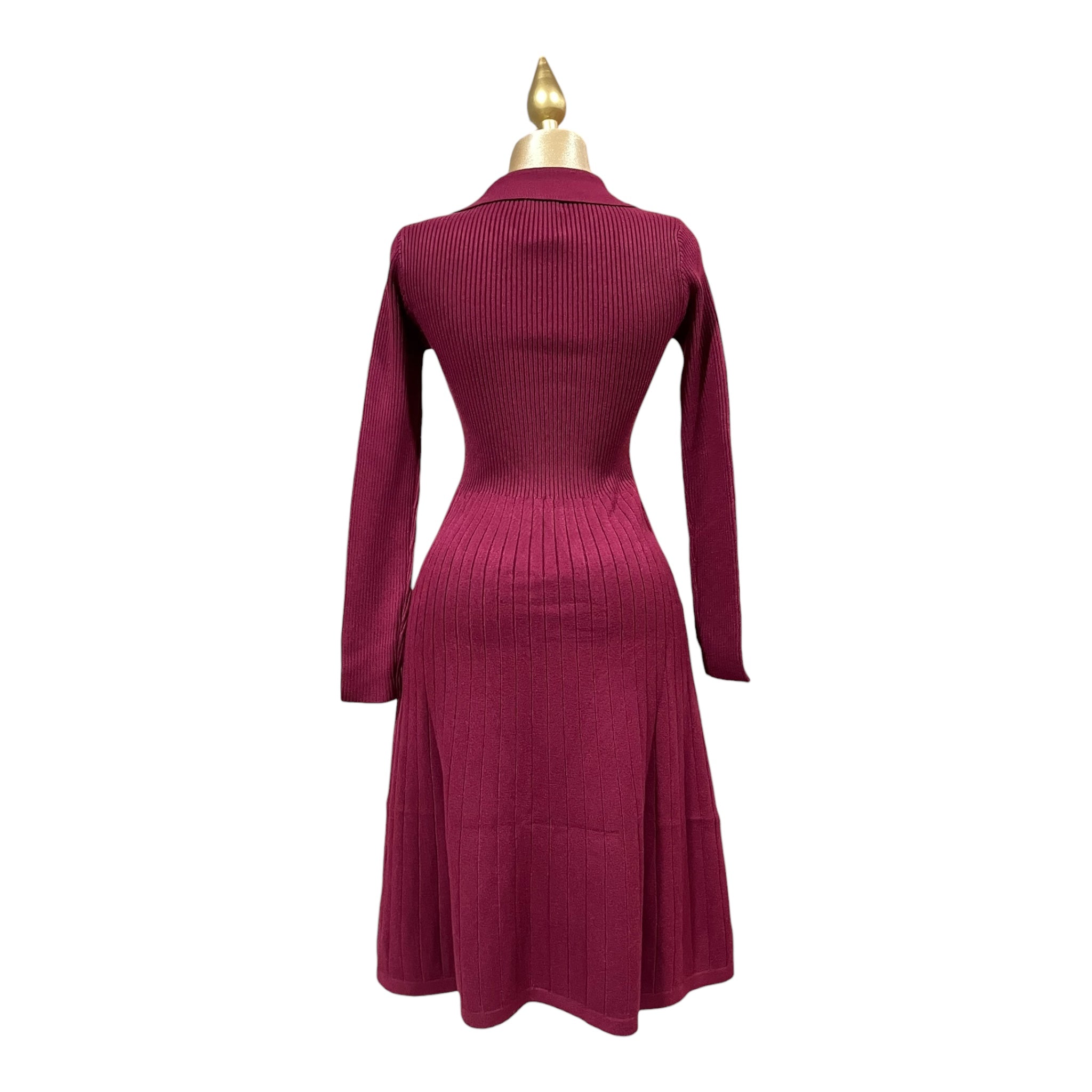 Vestido Tejido Vino Para Dama MUSSI